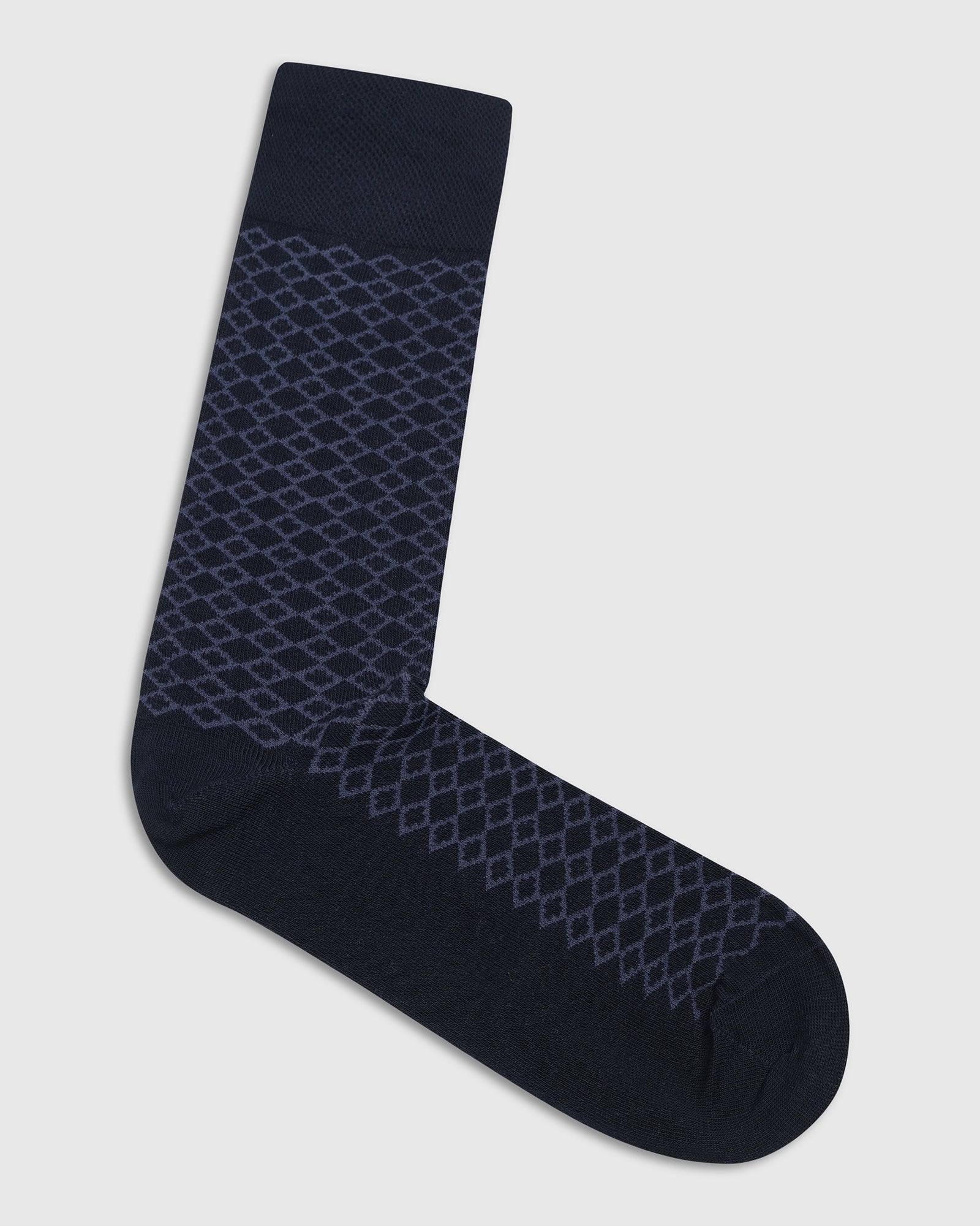 Cotton Navy Knitted Socks - Vanny