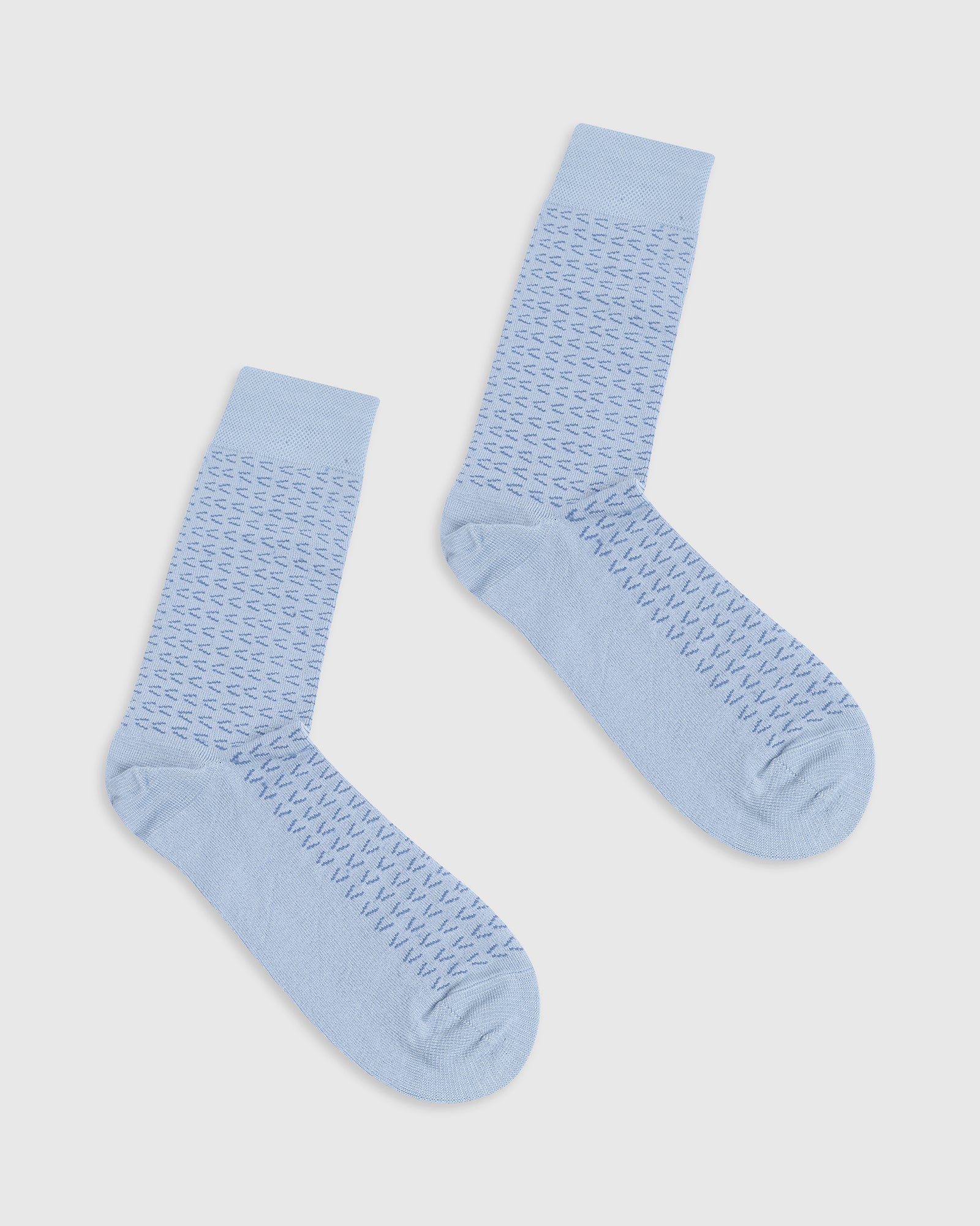 Cotton Sky Blue Knitted Socks - Vaca