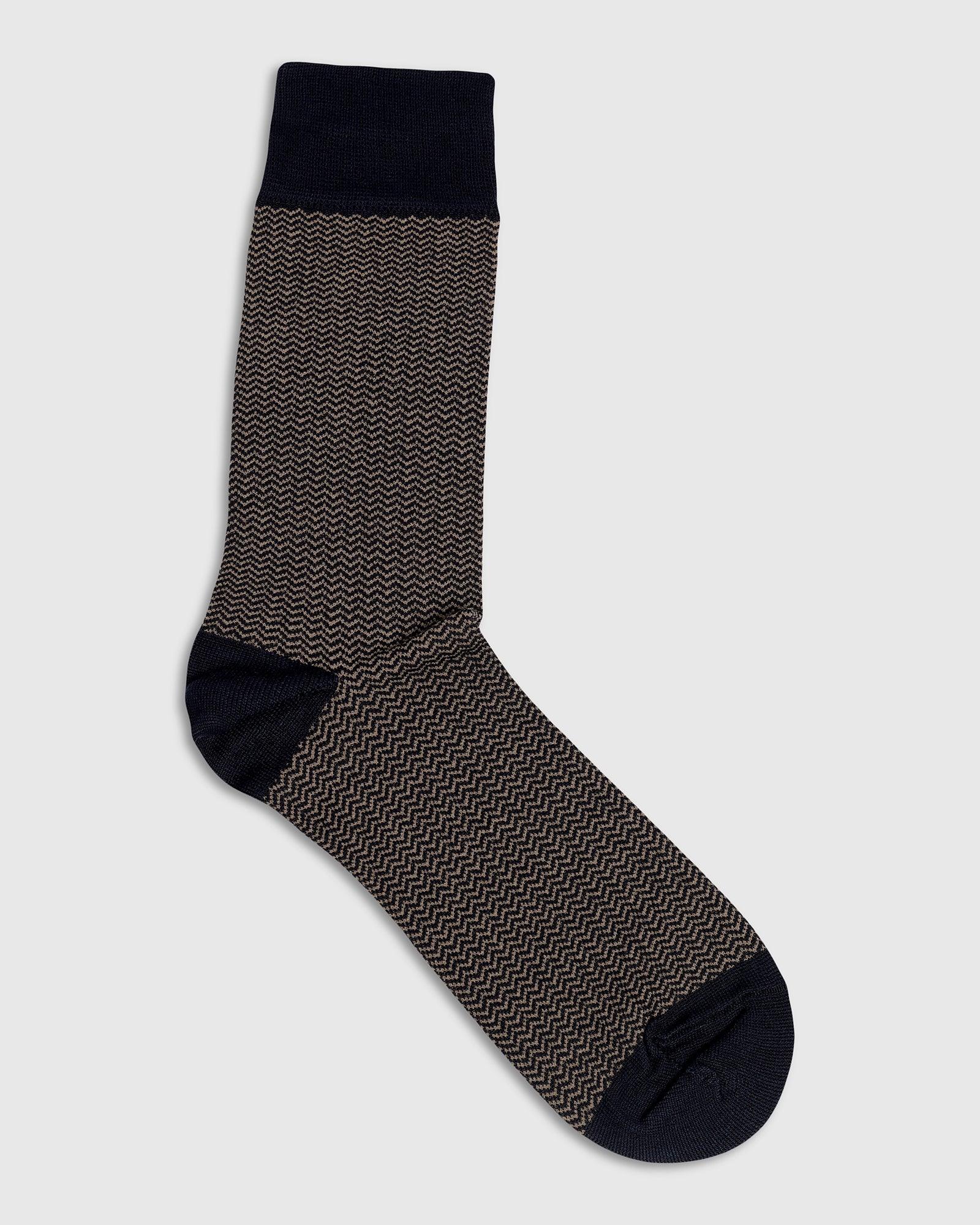 Cotton Tobacco Brown Knitted Socks - Tusken