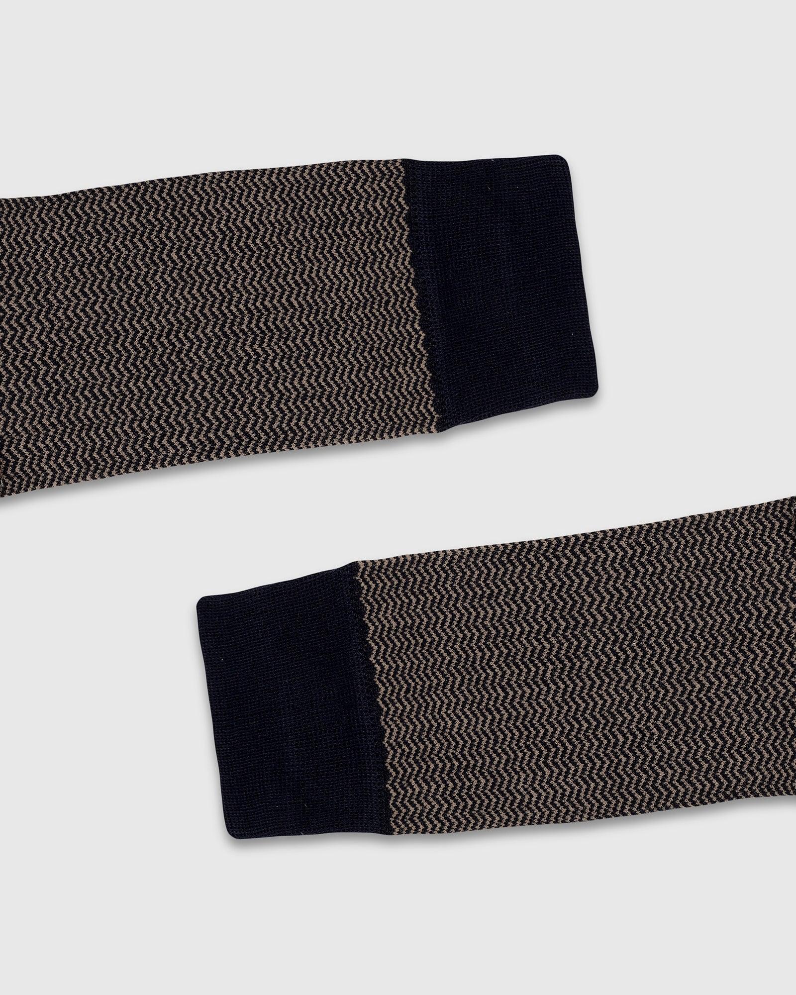 Cotton Tobacco Brown Knitted Socks - Tusken