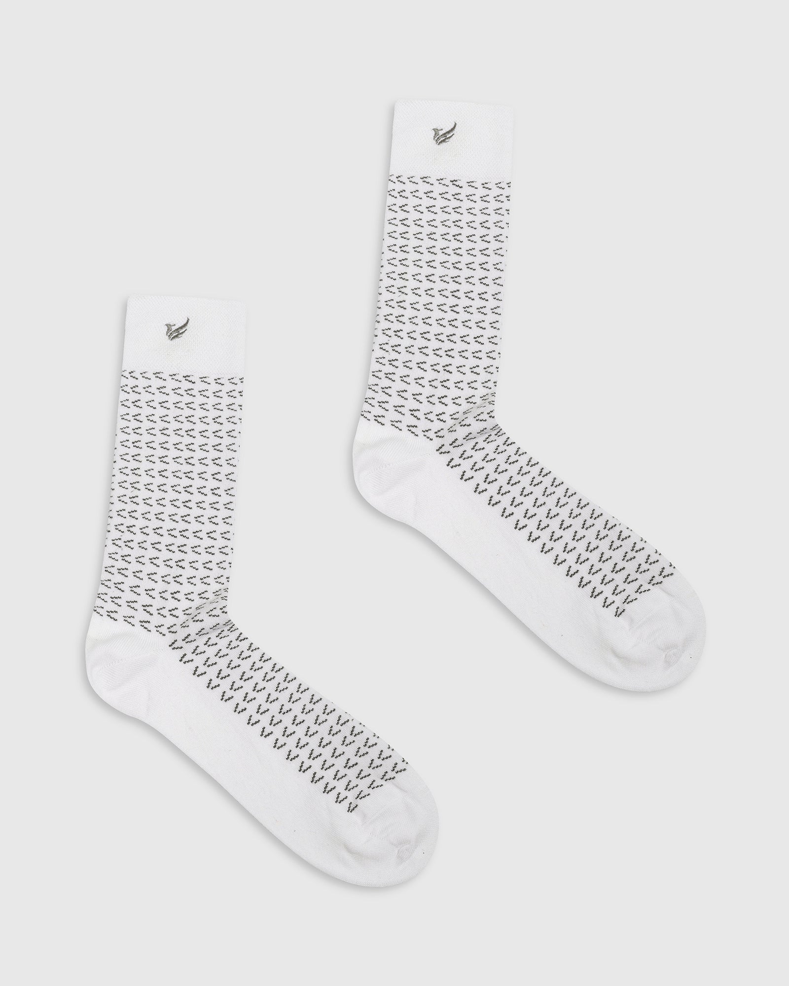 Cotton White Knitted Socks - Vaca