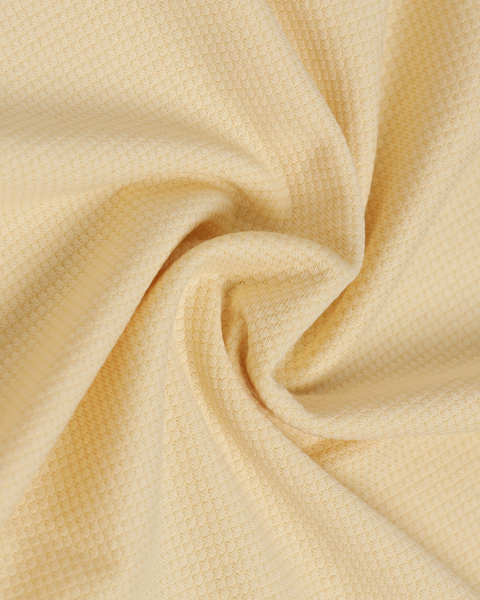 Cream Crew Neck Textured T-Shirt - Hexa