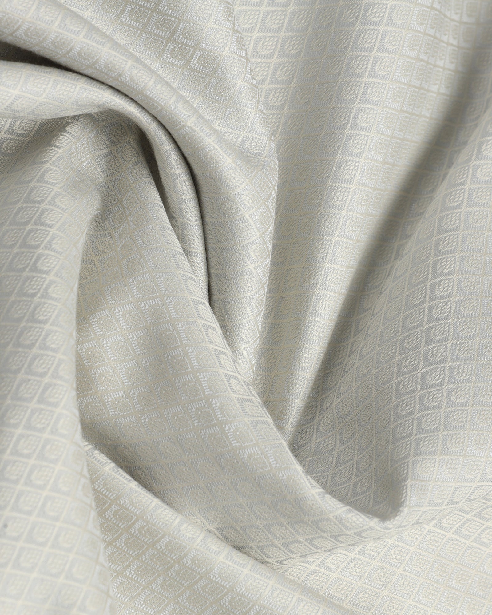 Cream Luxe Jacquard Shirt - Mirror