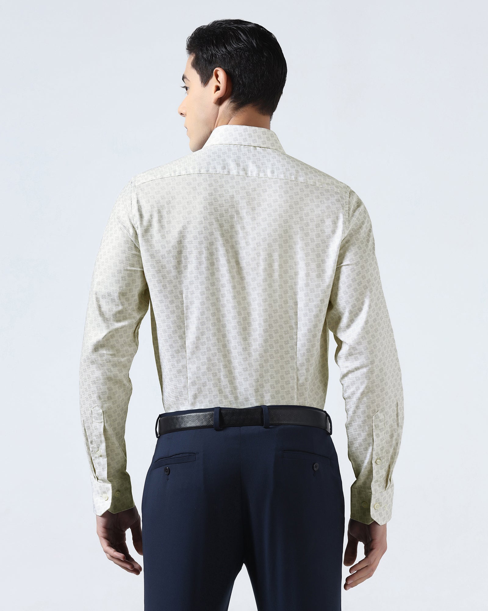 Cream Printed Shirt - Dunzo