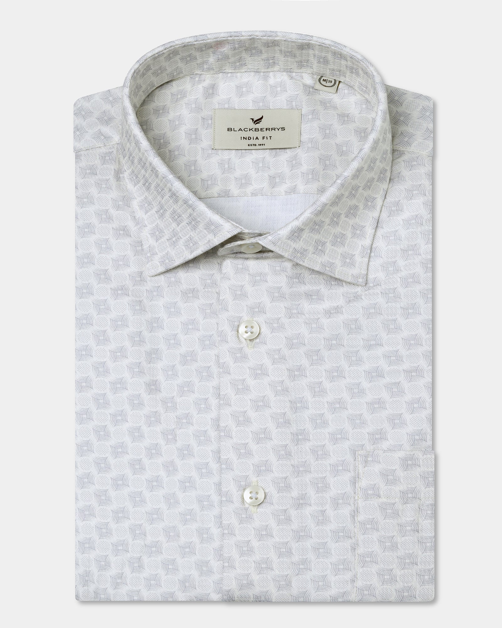Cream Printed Shirt - Dunzo