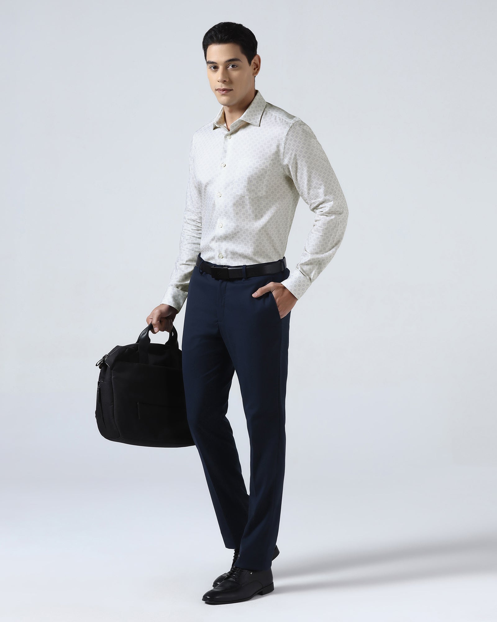 Cream Printed Shirt - Dunzo