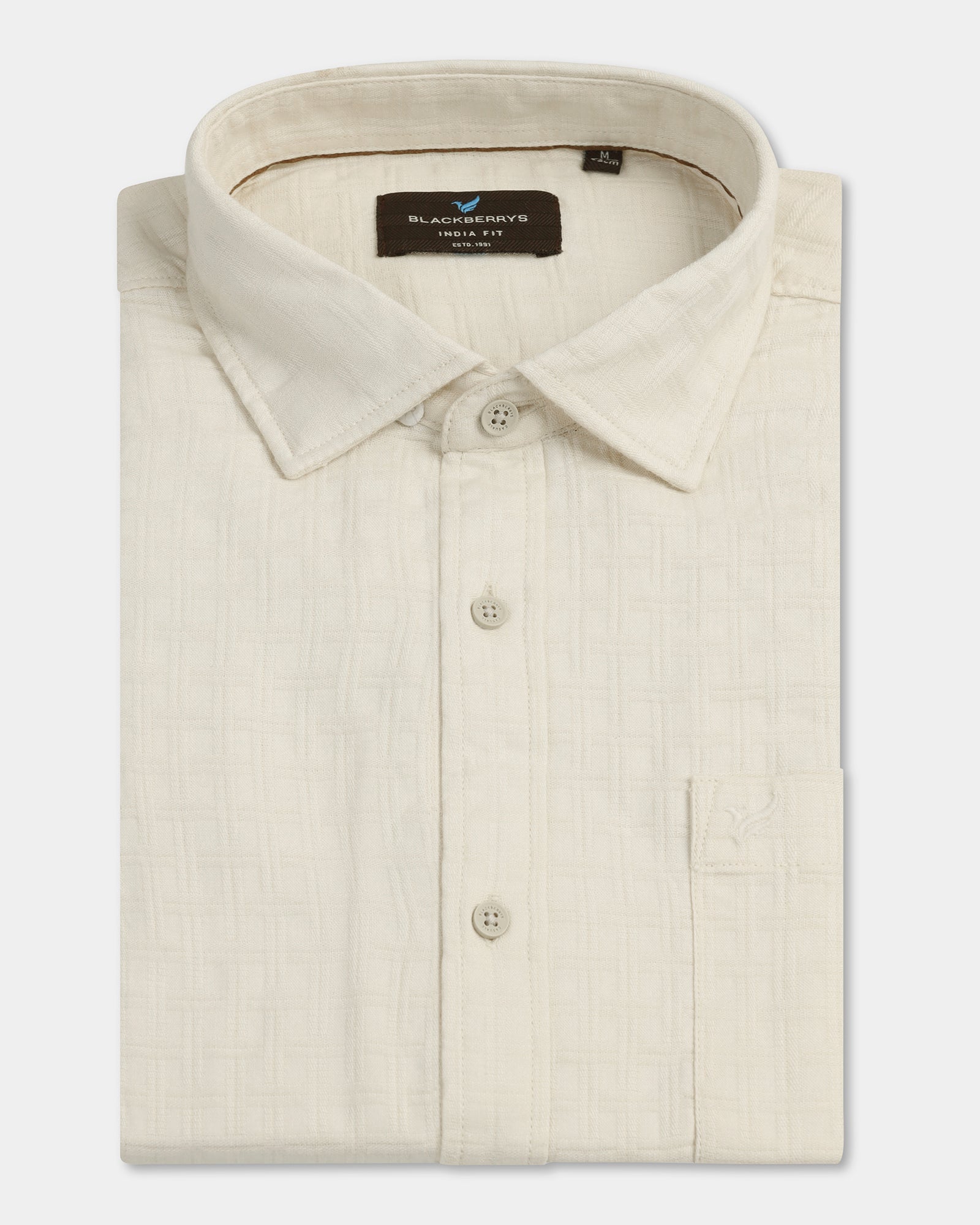 Cream Textured Shirt - Orcad