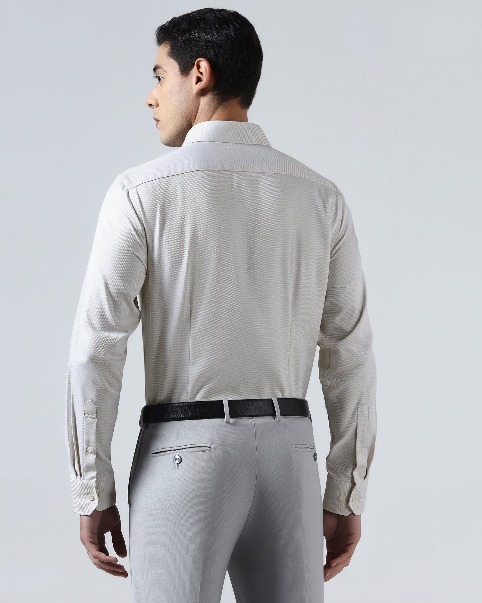 Cream Textured Shirt - Quinn