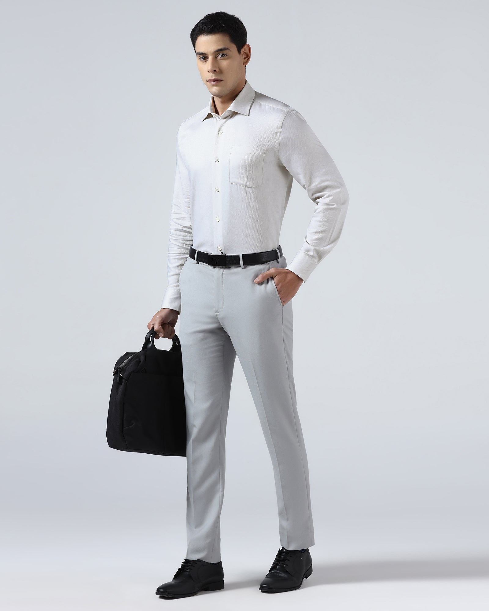 Cream Textured Shirt - Quinn