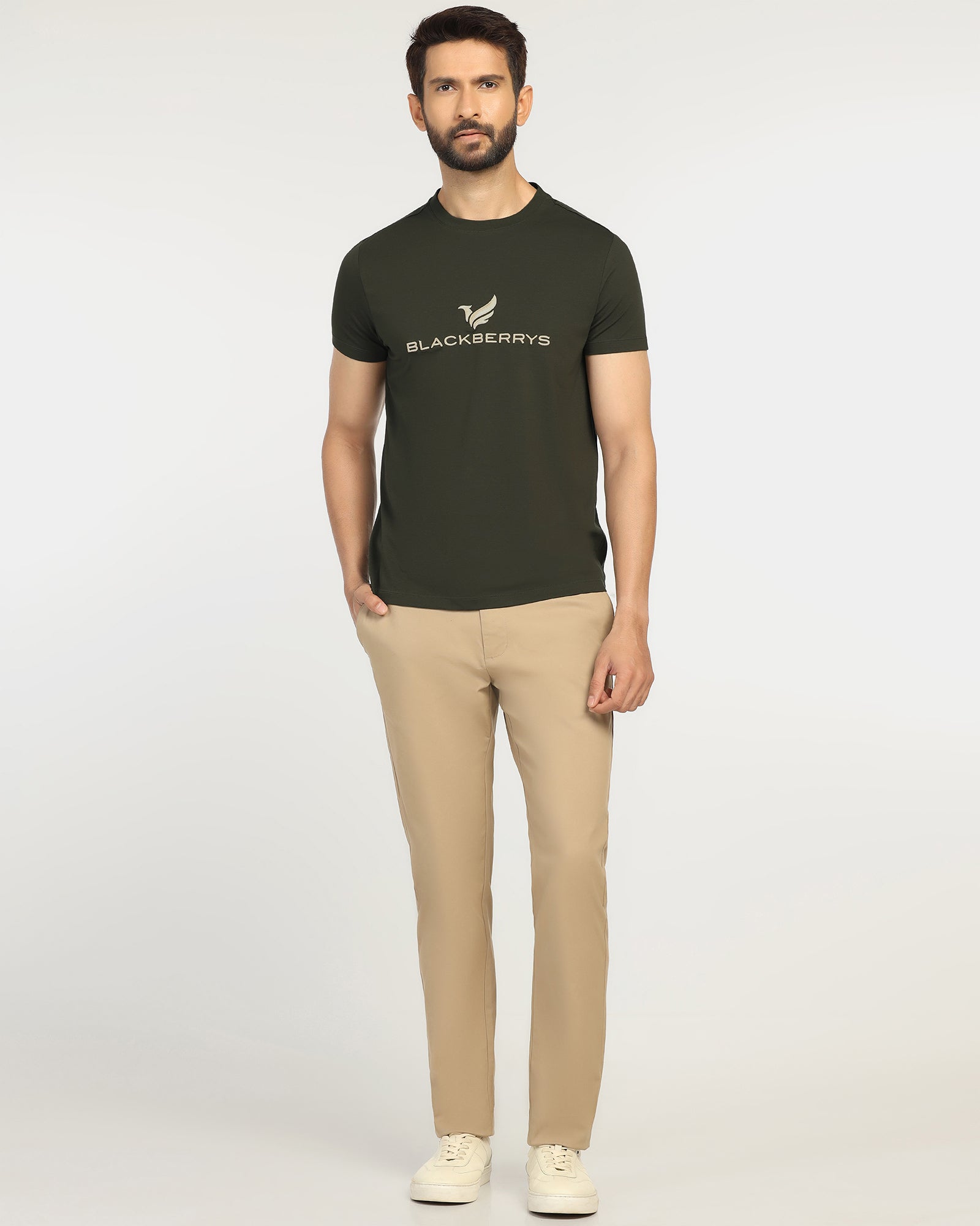 Crew Neck Kelp Solid T-Shirt - Phoenix