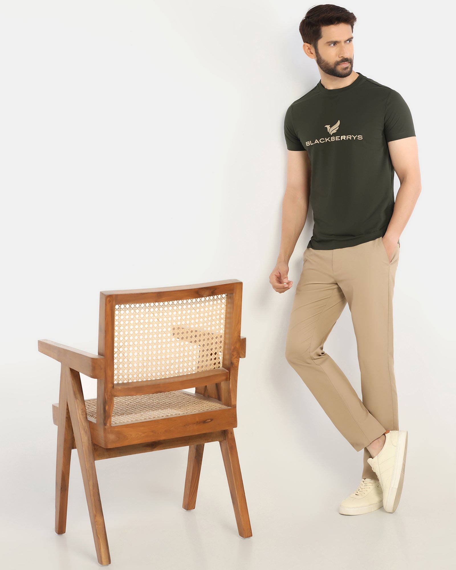 Crew Neck Kelp Solid T-Shirt - Phoenix