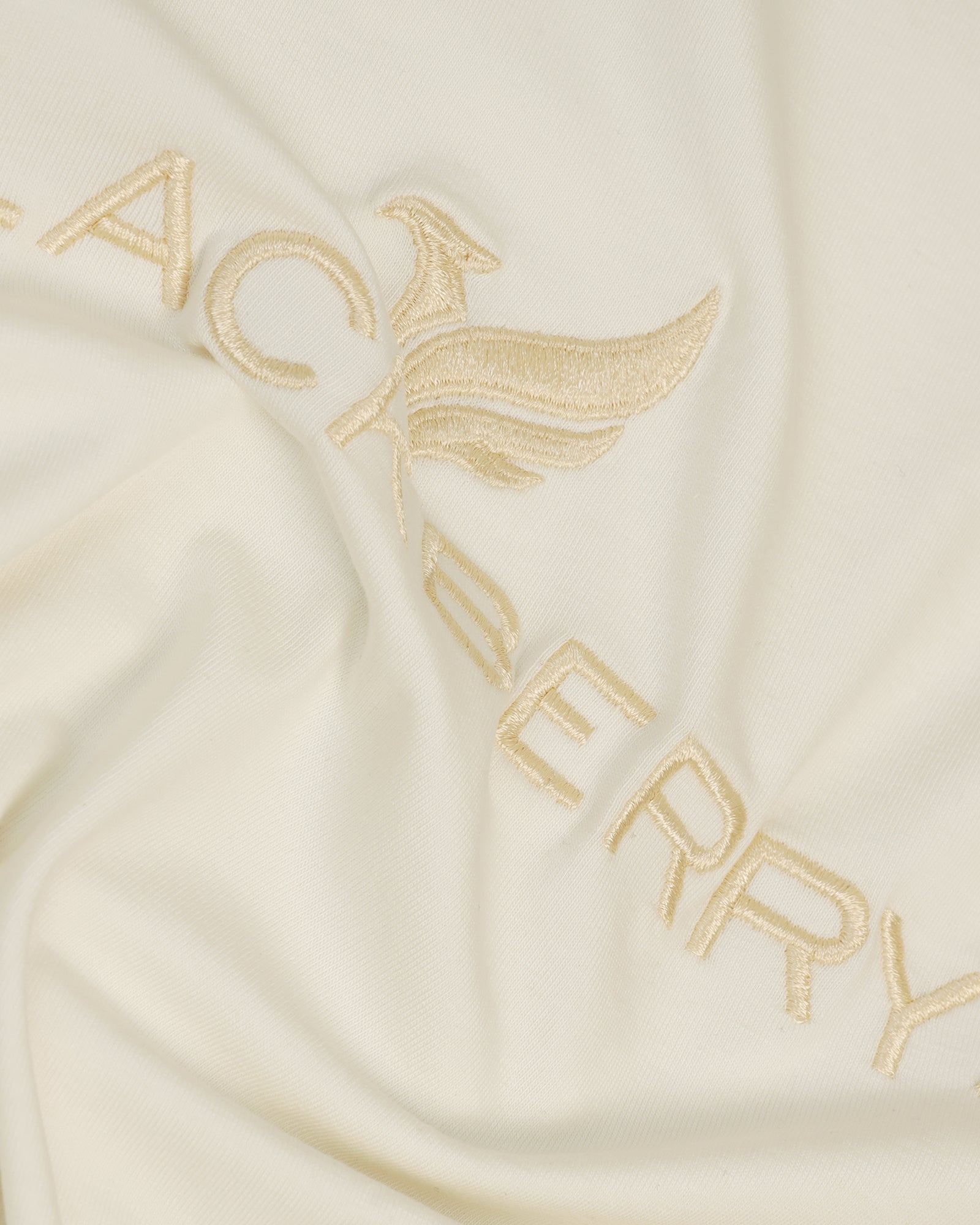 Crew Neck Off White Solid T-Shirt - Phoenix