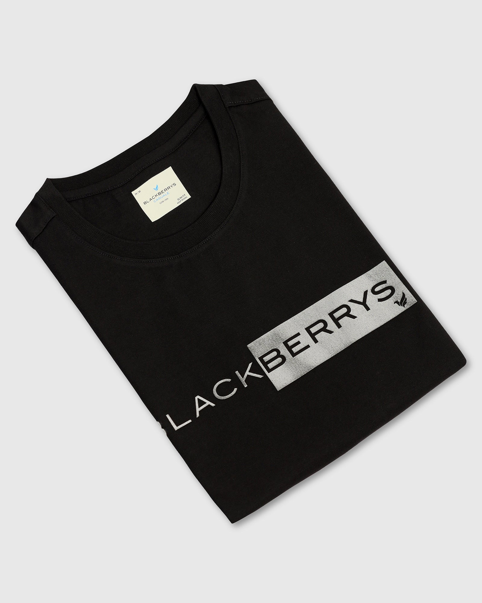 Crew Neck Black Printed T-Shirt - Zedd