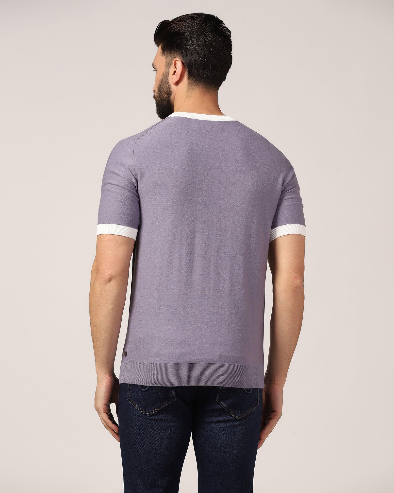 Crew Neck Desert Palm Solid T-Shirt - Gusto - Blackberrys