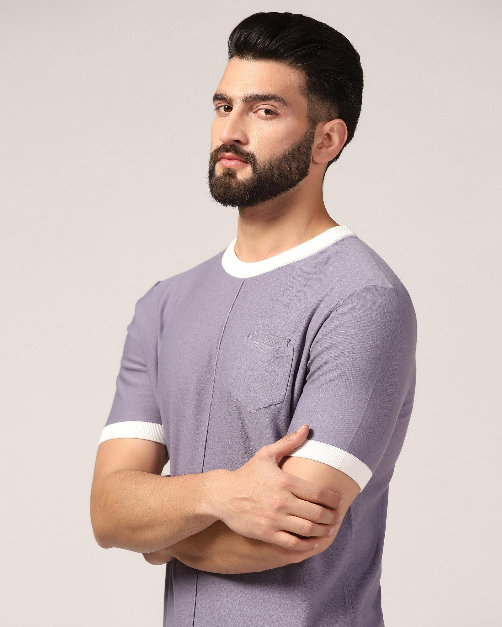 Crew Neck Desert Palm Solid T-Shirt - Gusto - Blackberrys