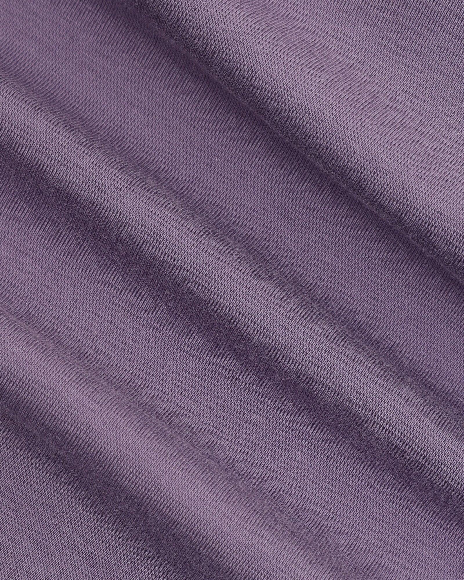 Crew Neck Purple Printed T-Shirt - Salve