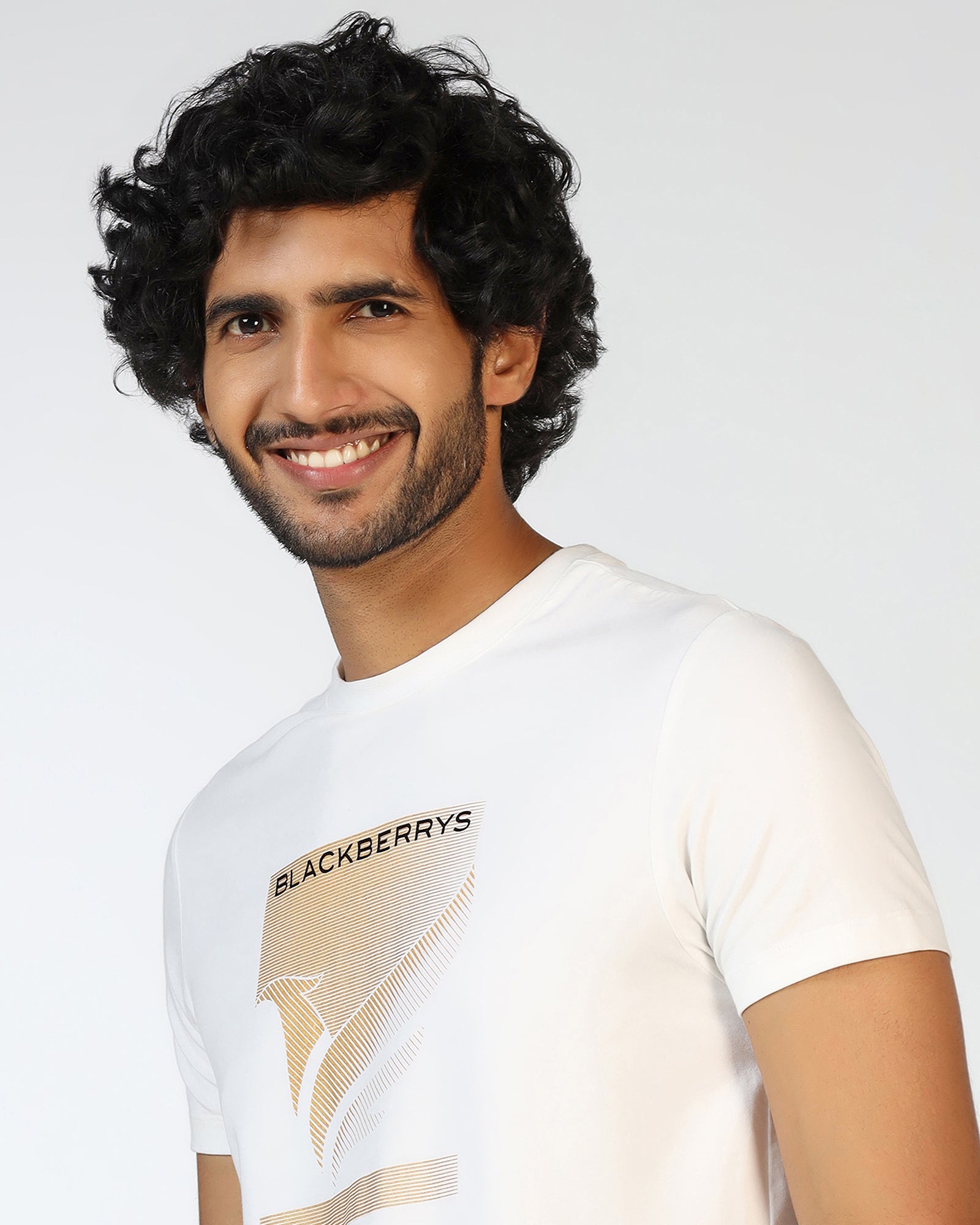 Crew Neck White Printed T-Shirt - Pilot