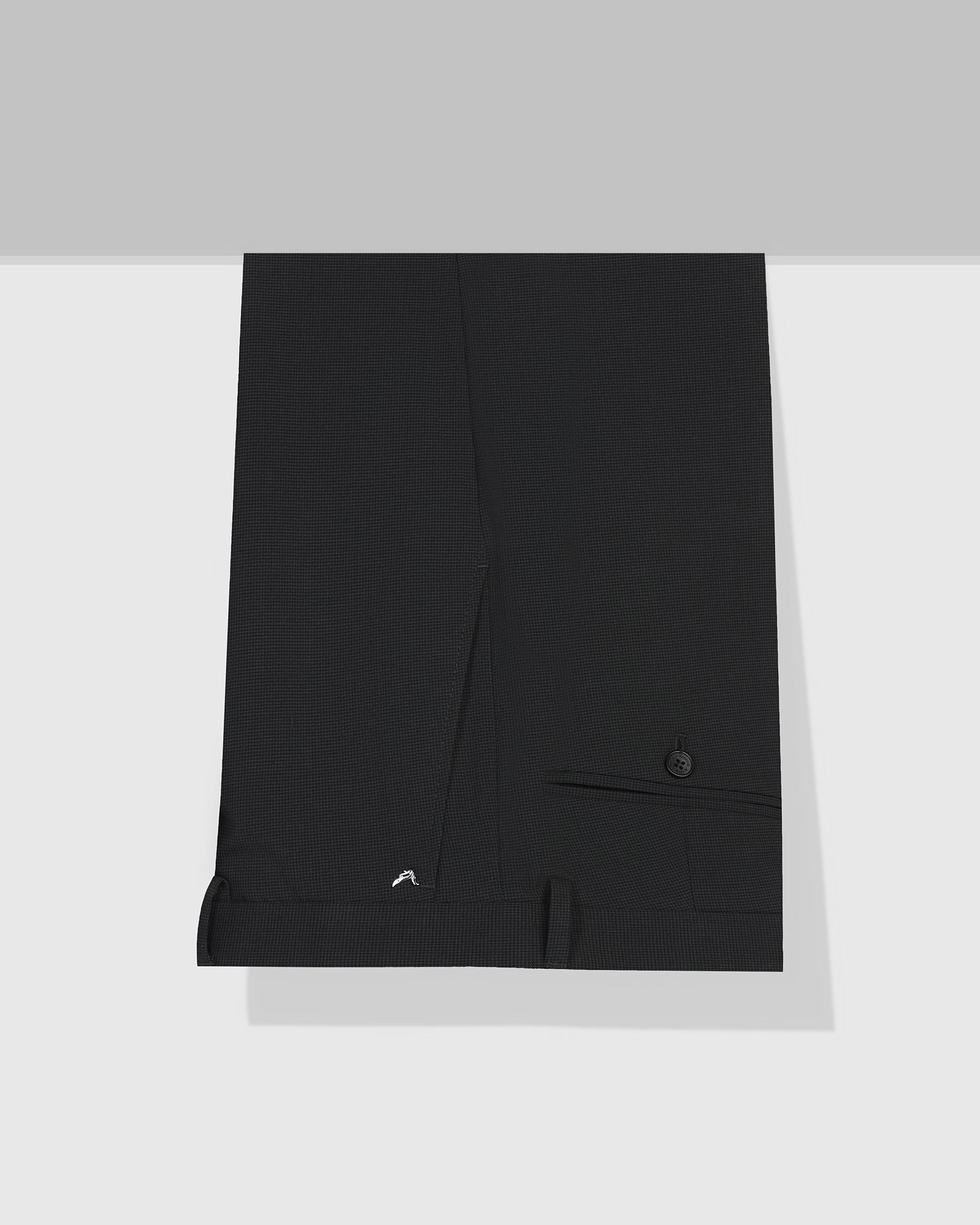 Temp Tech Slim Fit B-91 Formal Black Textured Trouser - Nexon