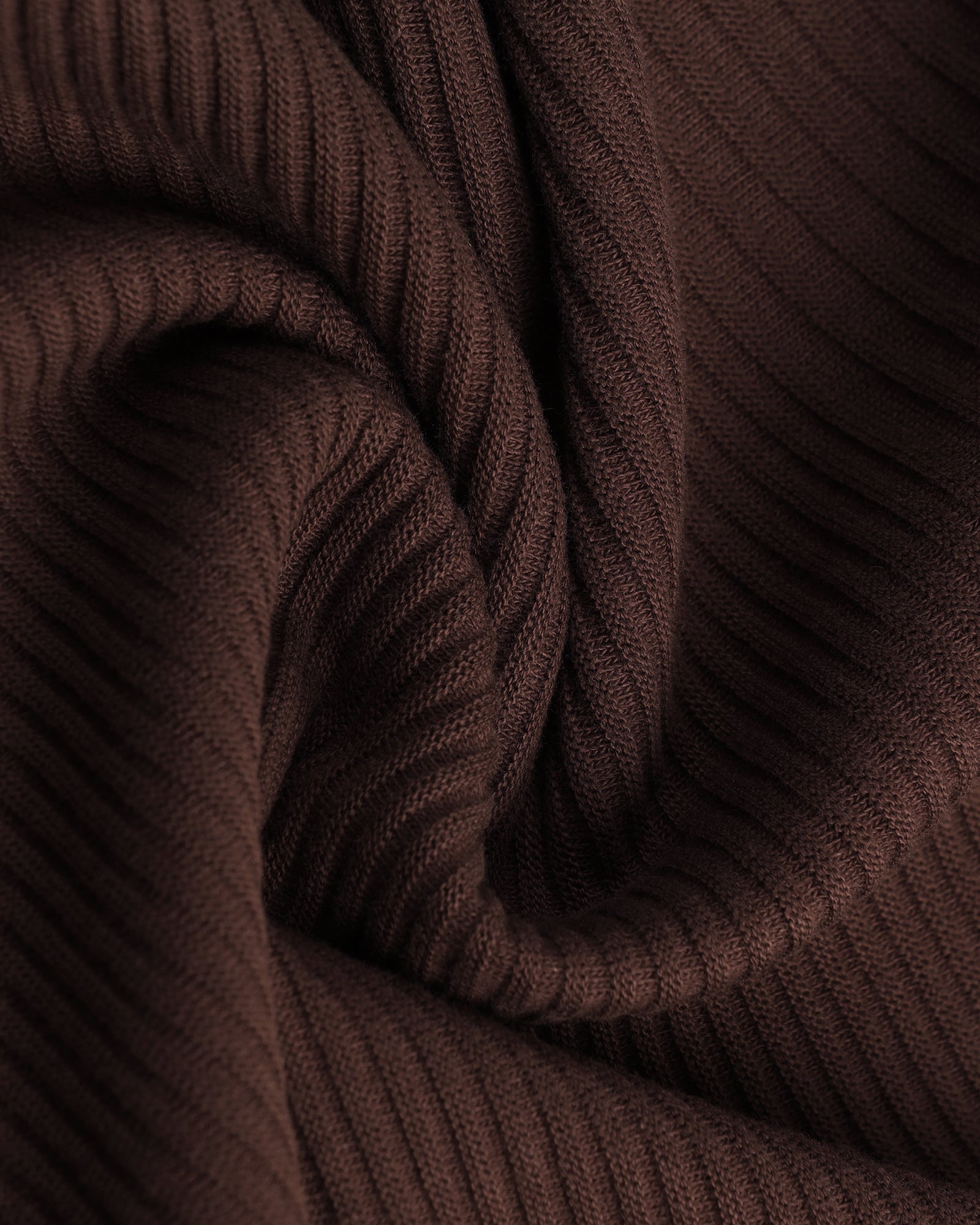Dark Brown Textured Polo - Bourbon