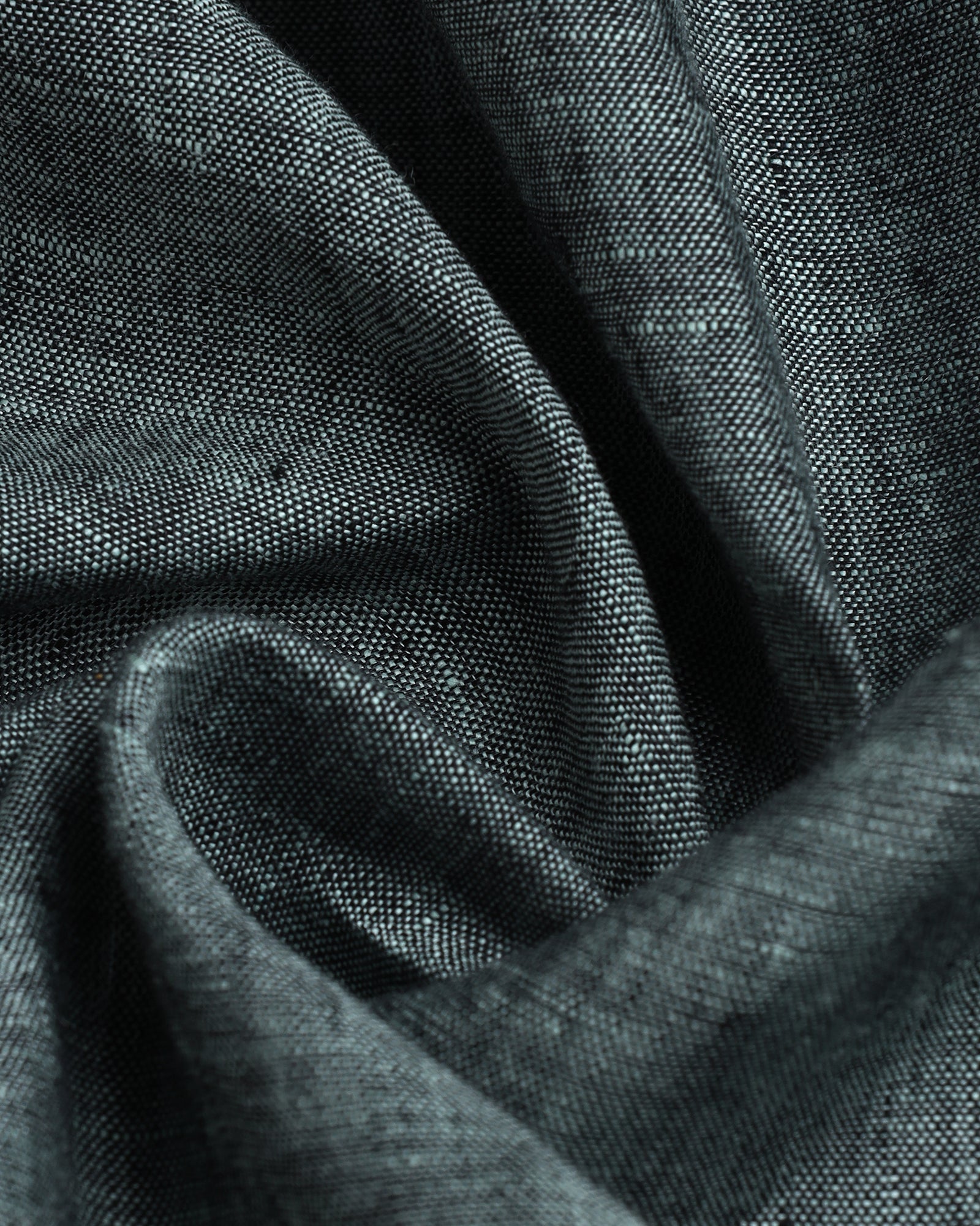 Dark Green Linen Solid Shirt - Stelo