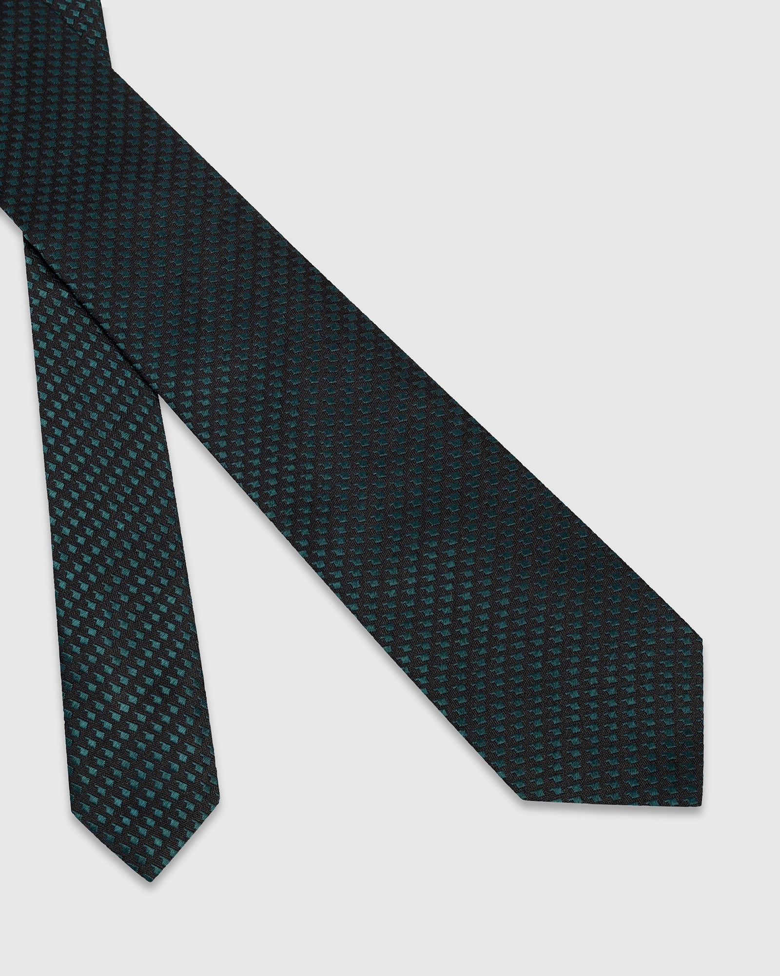 Dark Green Silk Jacquard Tie - Wolverine