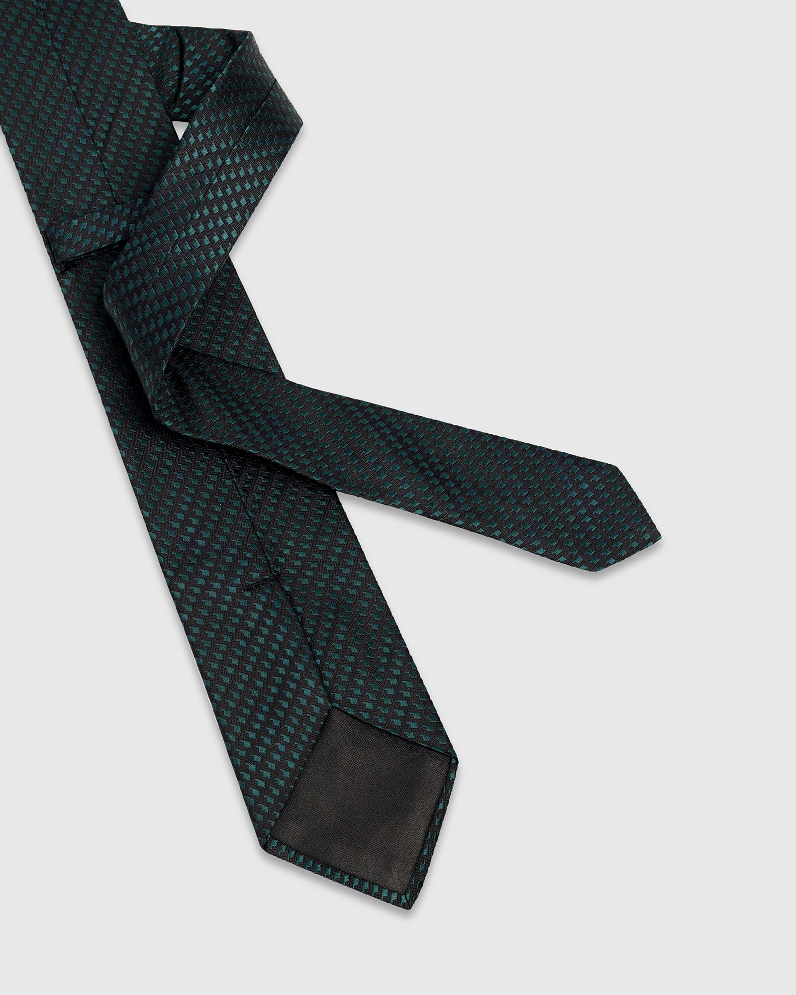 Dark Green Silk Jacquard Tie - Wolverine
