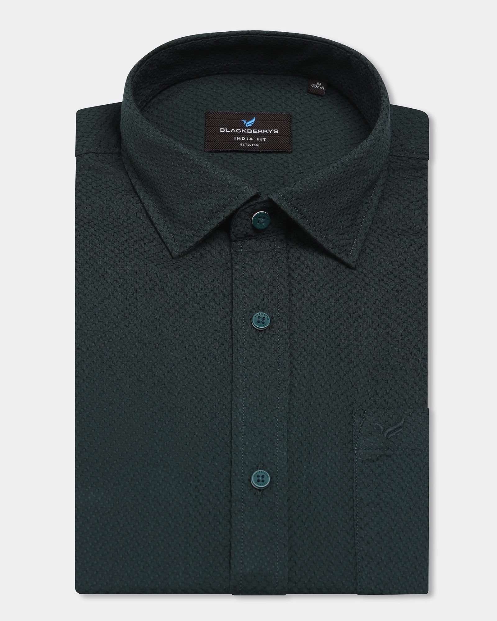 Dark Green Textured Shirt - Fallon