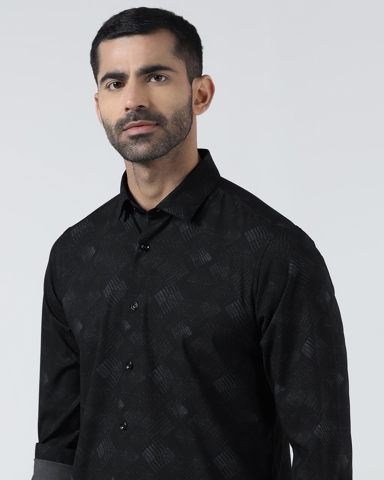 Dark Grey Printed Shirt - Beno