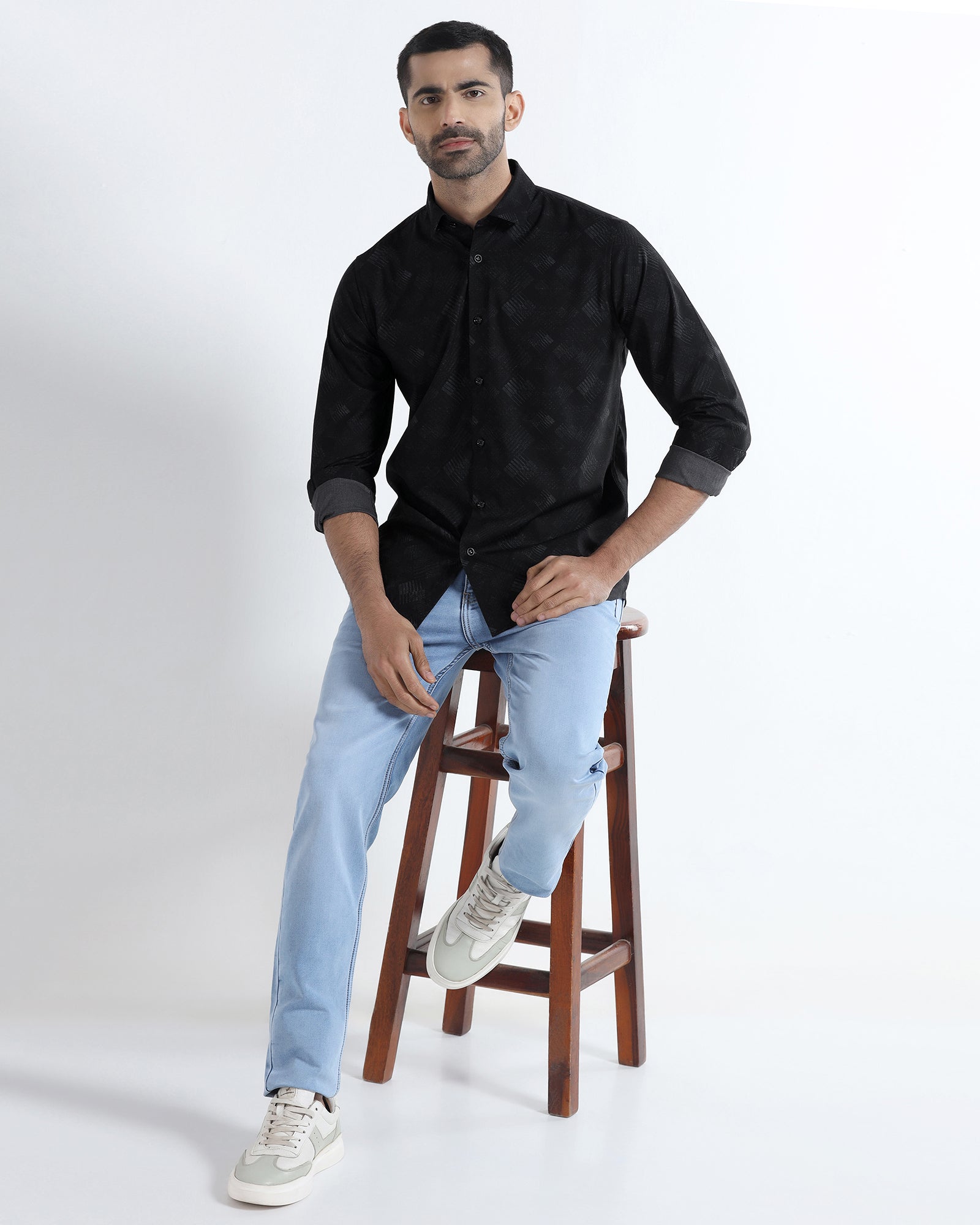 Dark Grey Printed Shirt - Beno