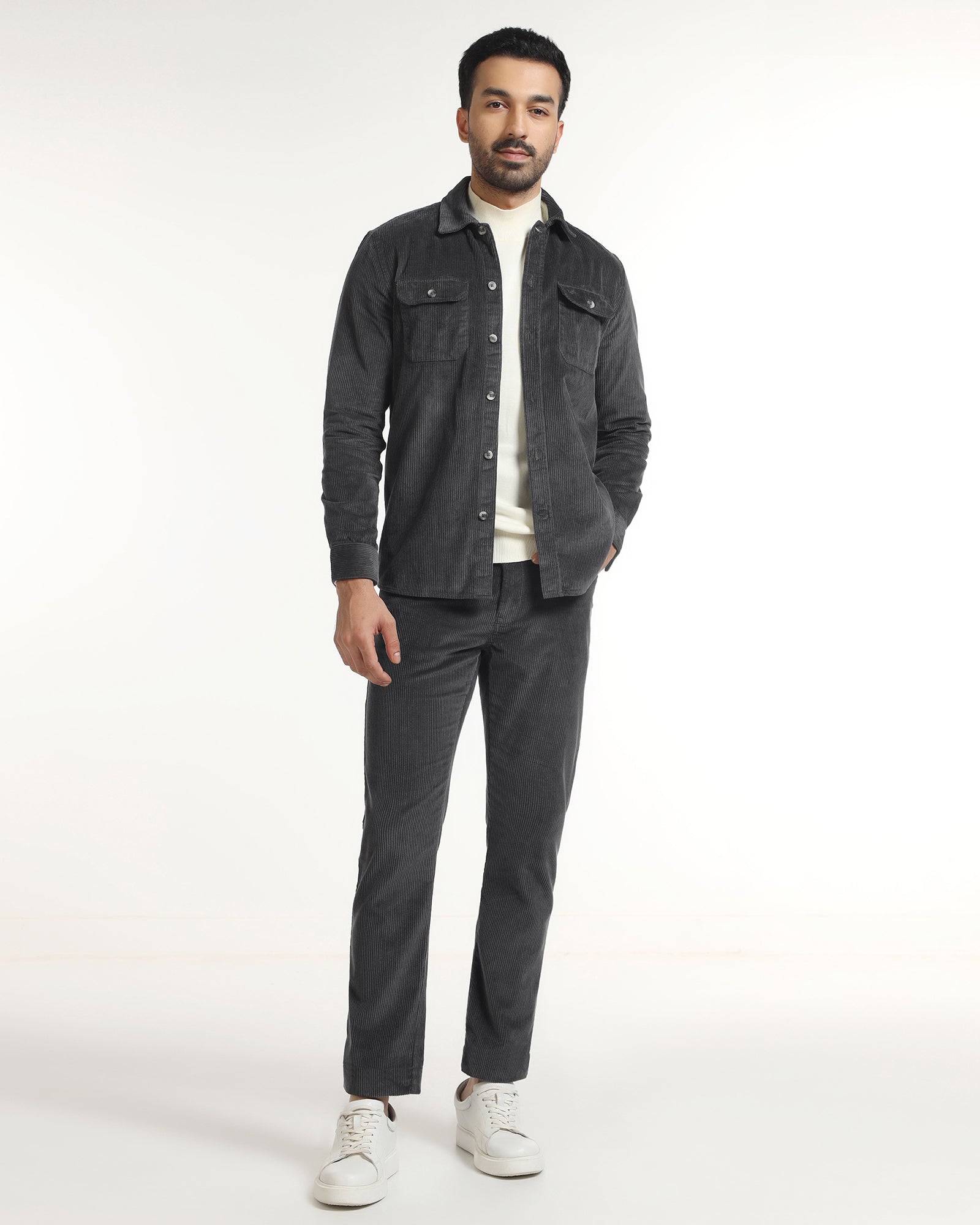 Dark Grey Solid Shirt - Kaka