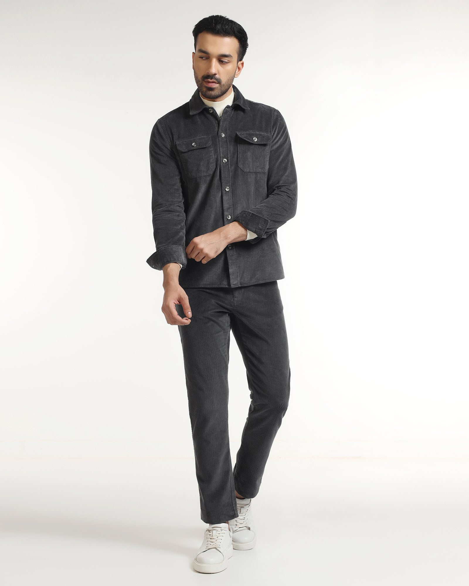 Dark Grey Solid Shirt - Kaka