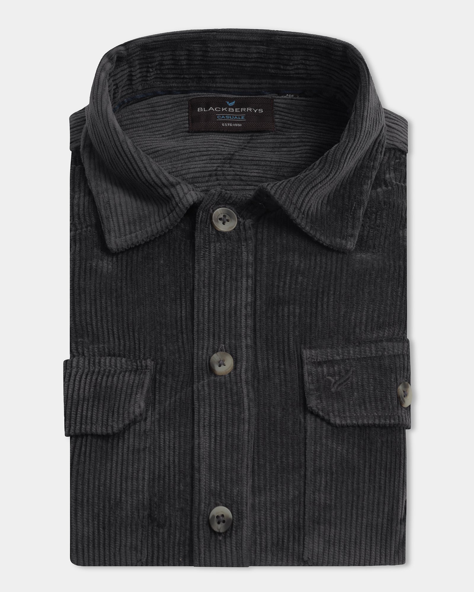 Dark Grey Solid Shirt - Kaka