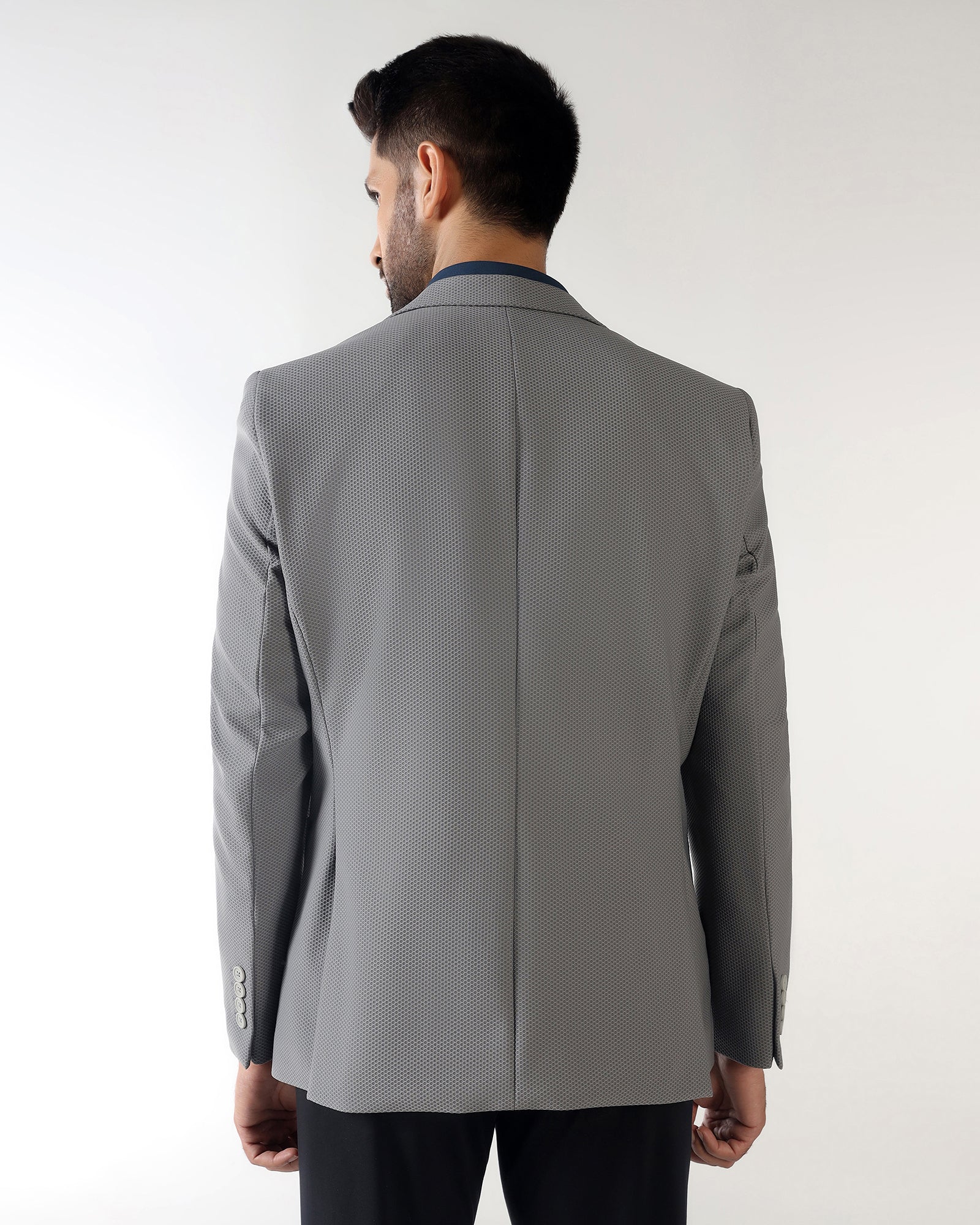 Dark Grey TechPro Textured Blazer - Bowmore