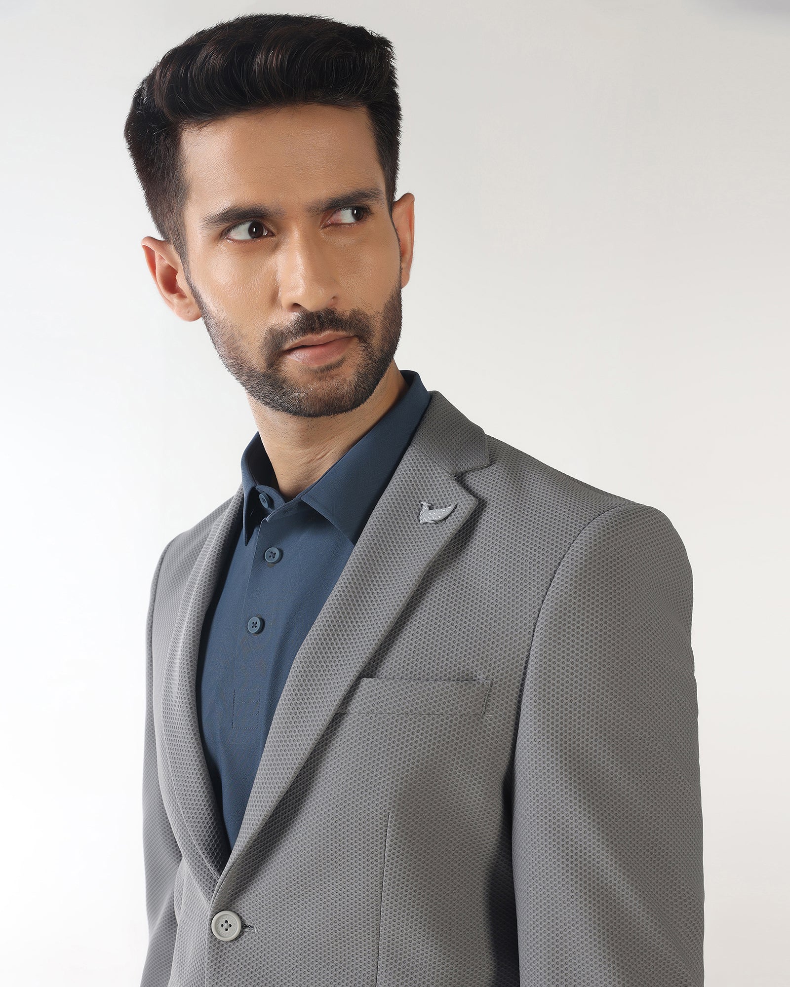 Dark Grey TechPro Textured Blazer - Bowmore