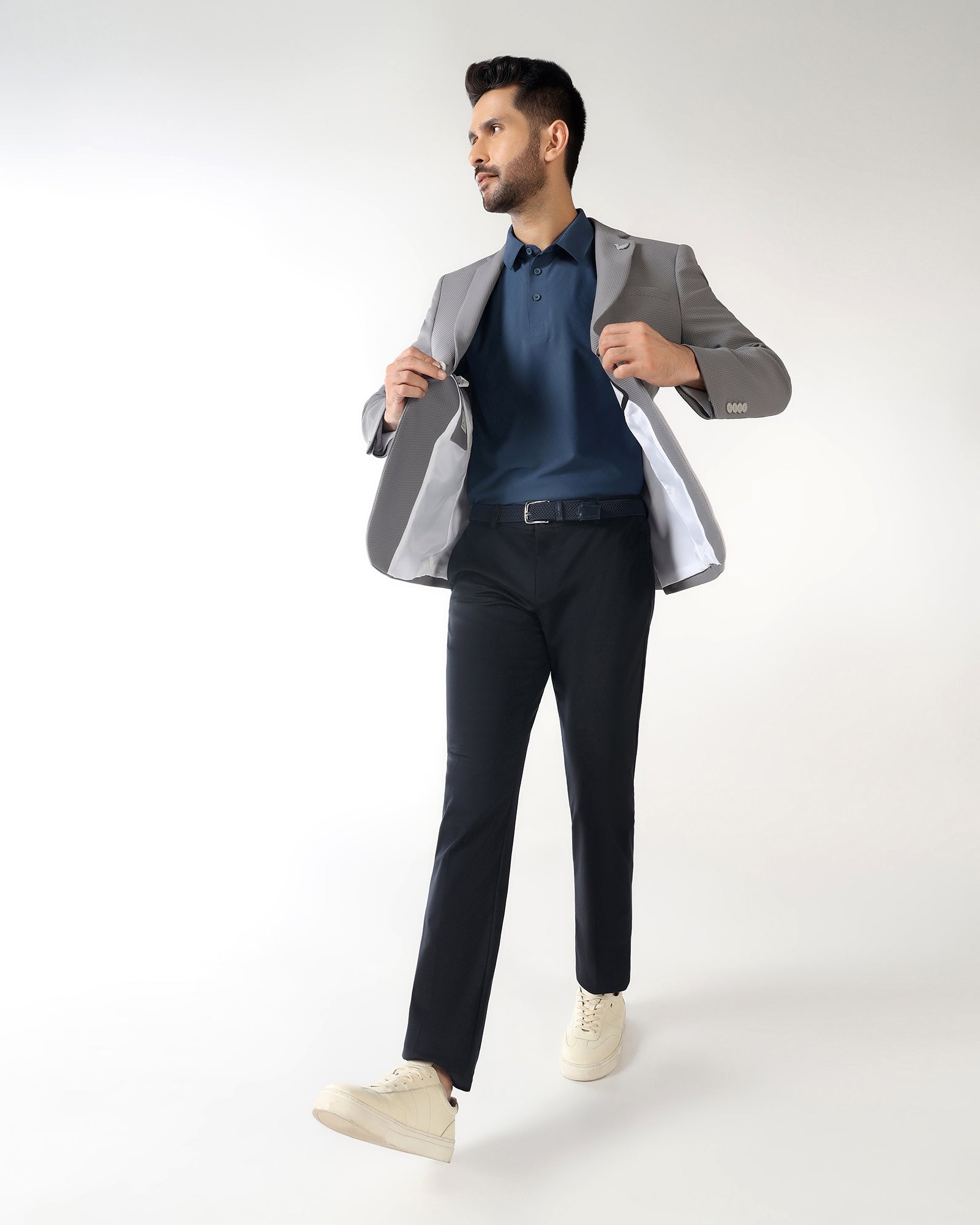 Dark Grey TechPro Textured Blazer - Bowmore