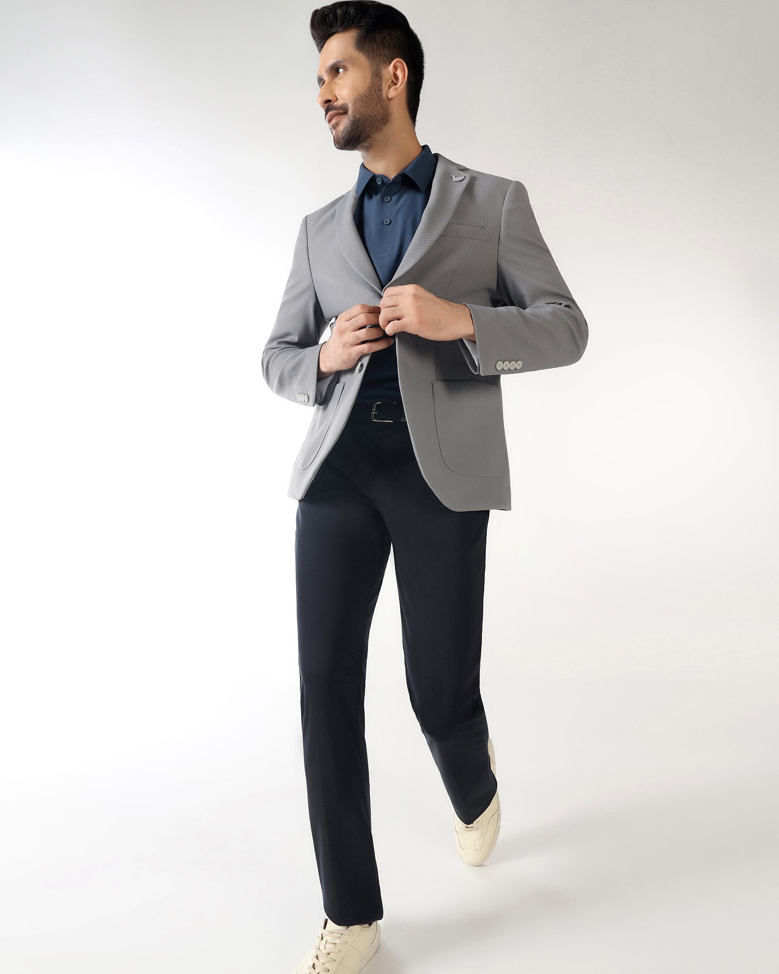 Dark Grey TechPro Textured Blazer - Bowmore