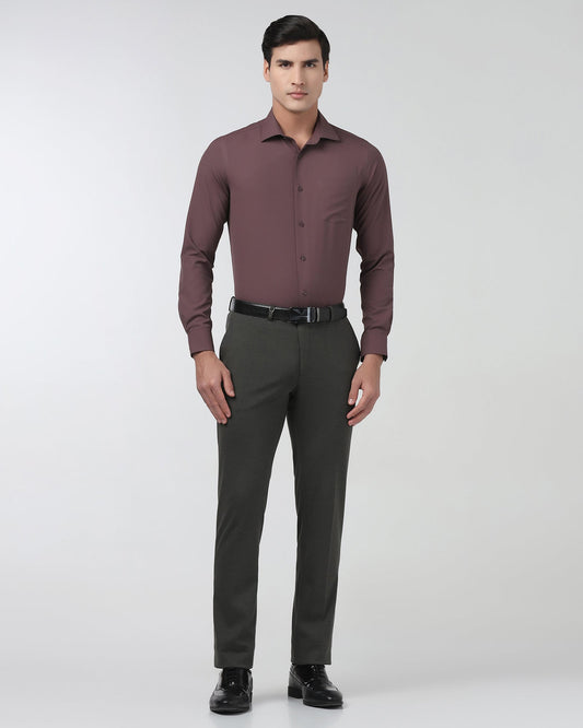 Dark Grey Textured Trouser - Jay
