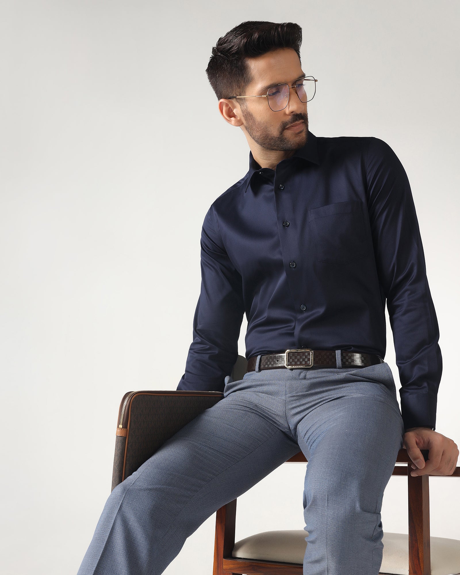 Dark Navy Non Iron Solid Shirt - Sailor