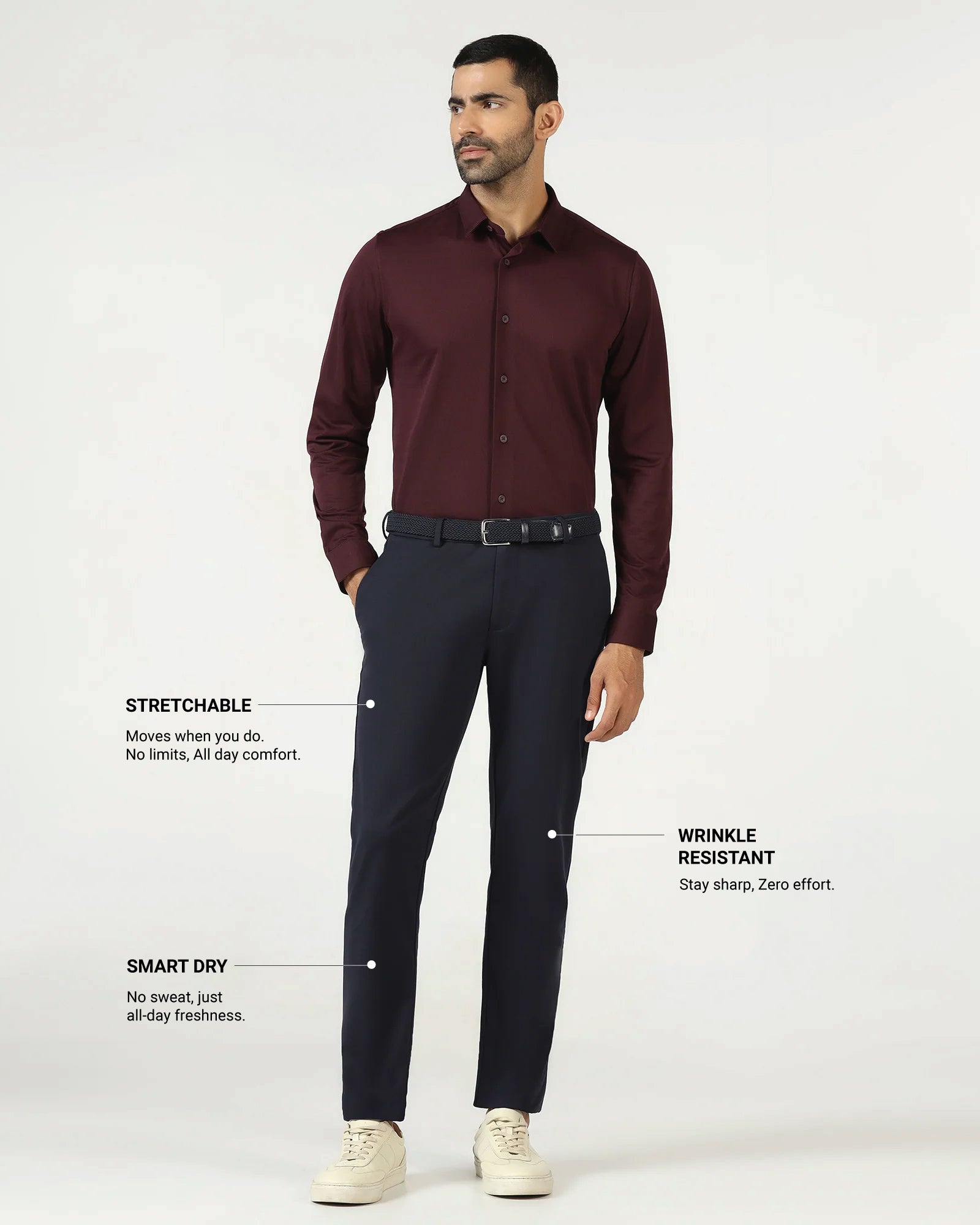 Dark Navy Techpro Solid Khakis - Ziea