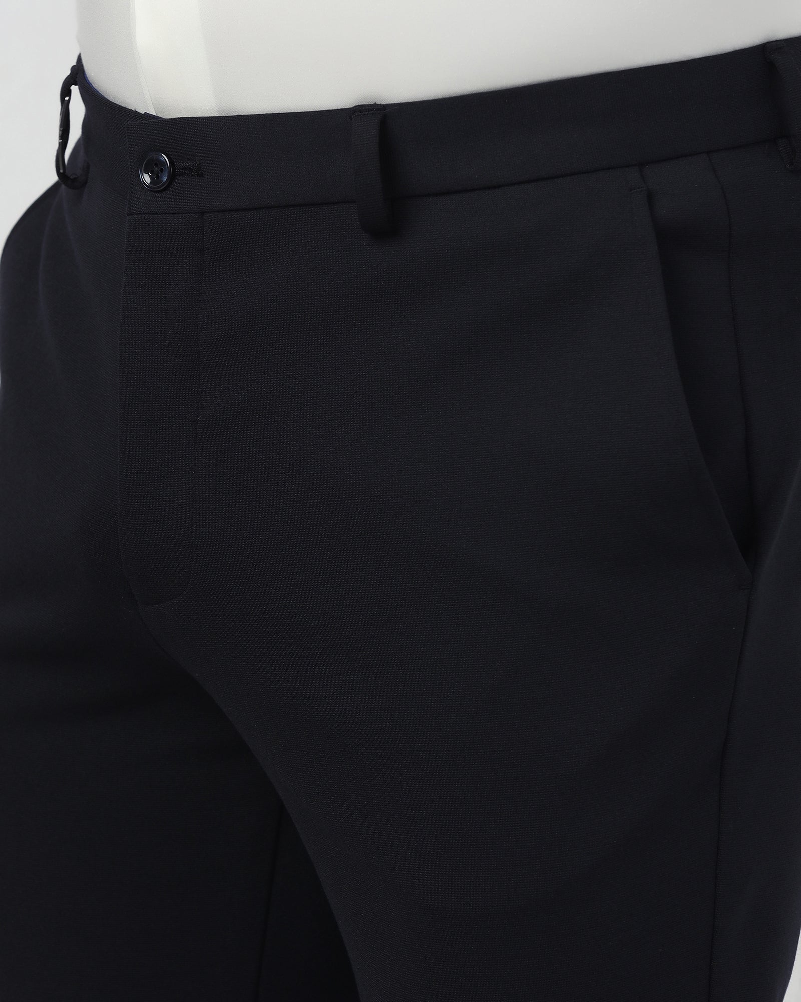 Dark Navy Textured Trouser - Jay