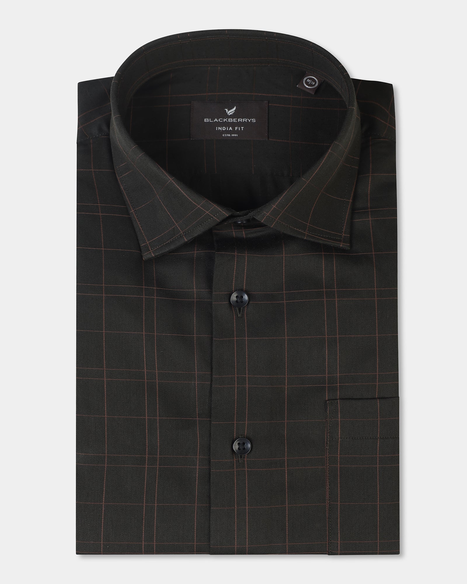Dark Olive Check Shirt - Axton