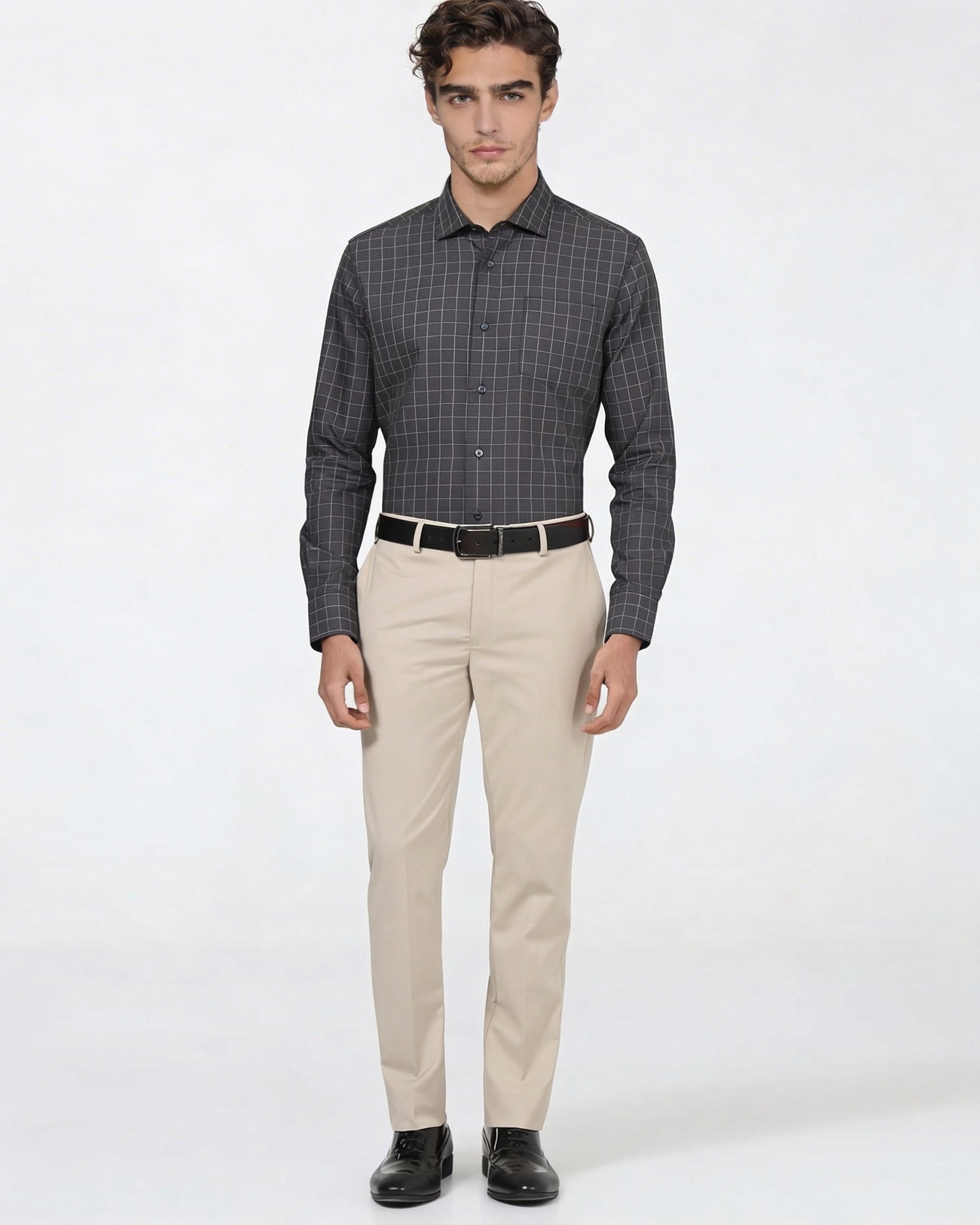 Dark Olive Check Shirt