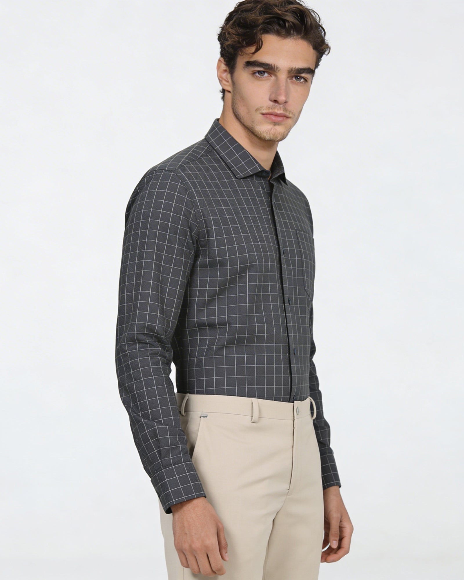 Dark Olive Check Shirt