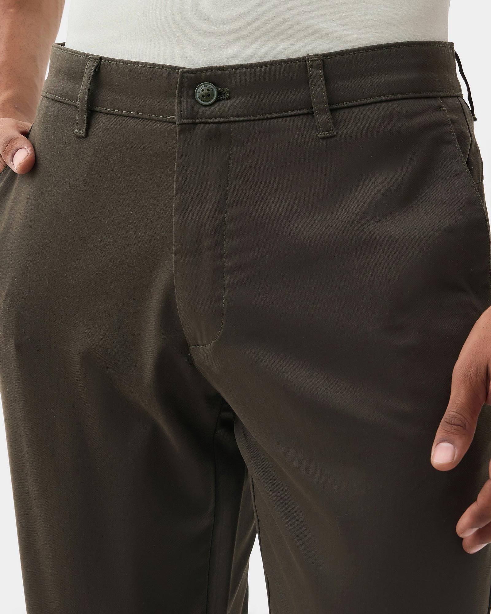 Dark Olive Solid Khakis - Sinai