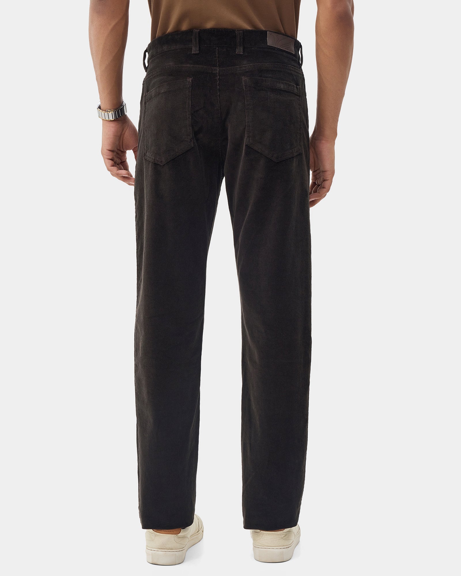 Dark Olive Textured Khakis - Alps