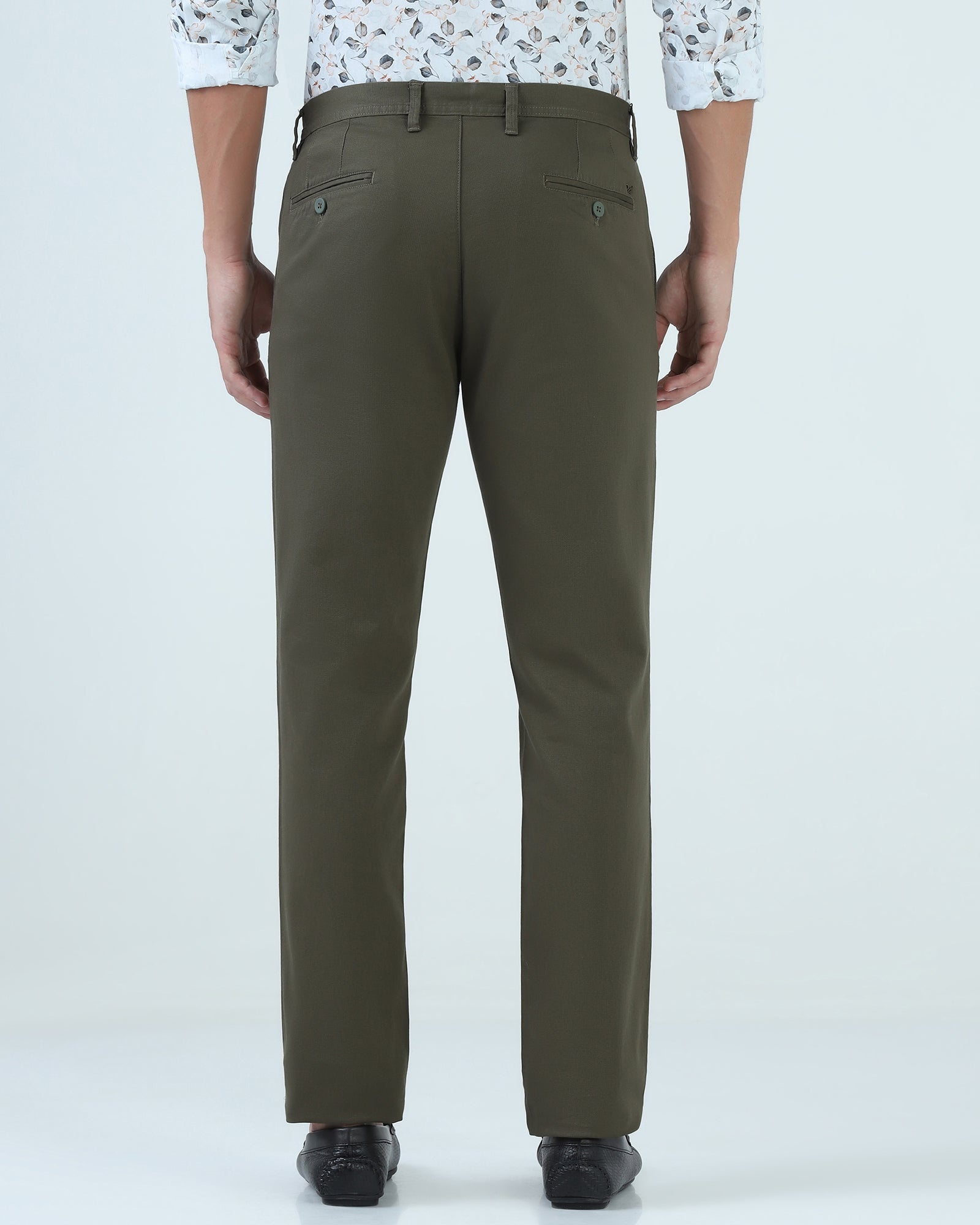 Dark Olive Textured Khakis - Kart