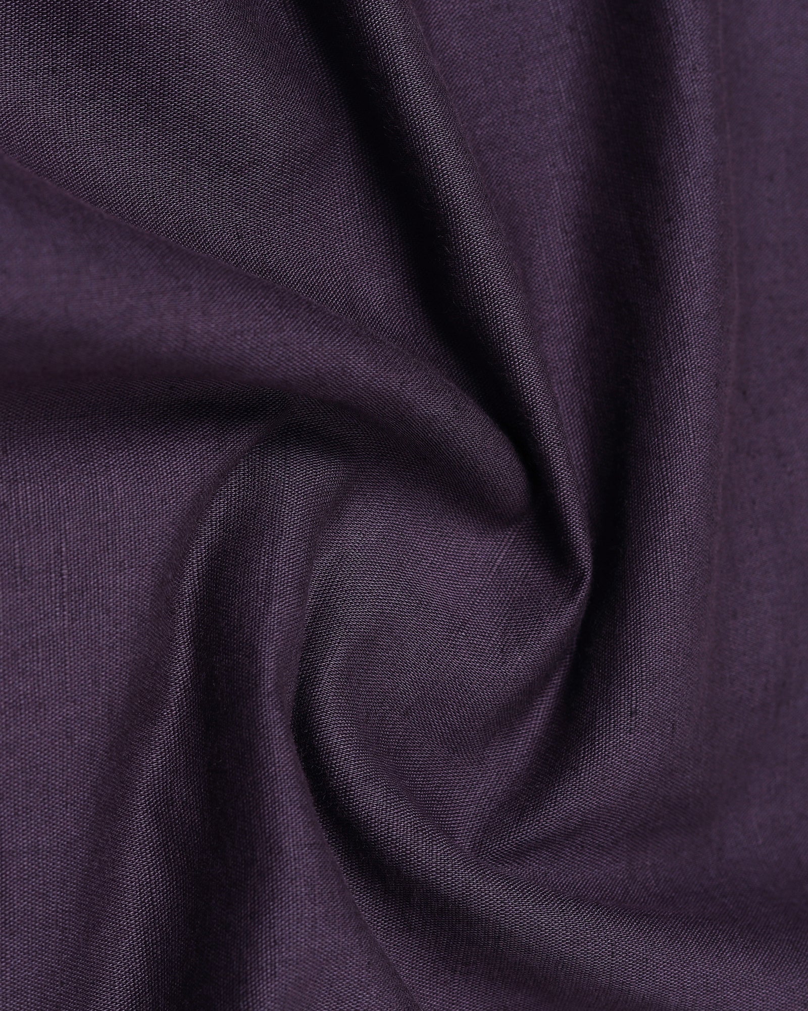 Dark Purple Linen Solid Shirt - Cleo