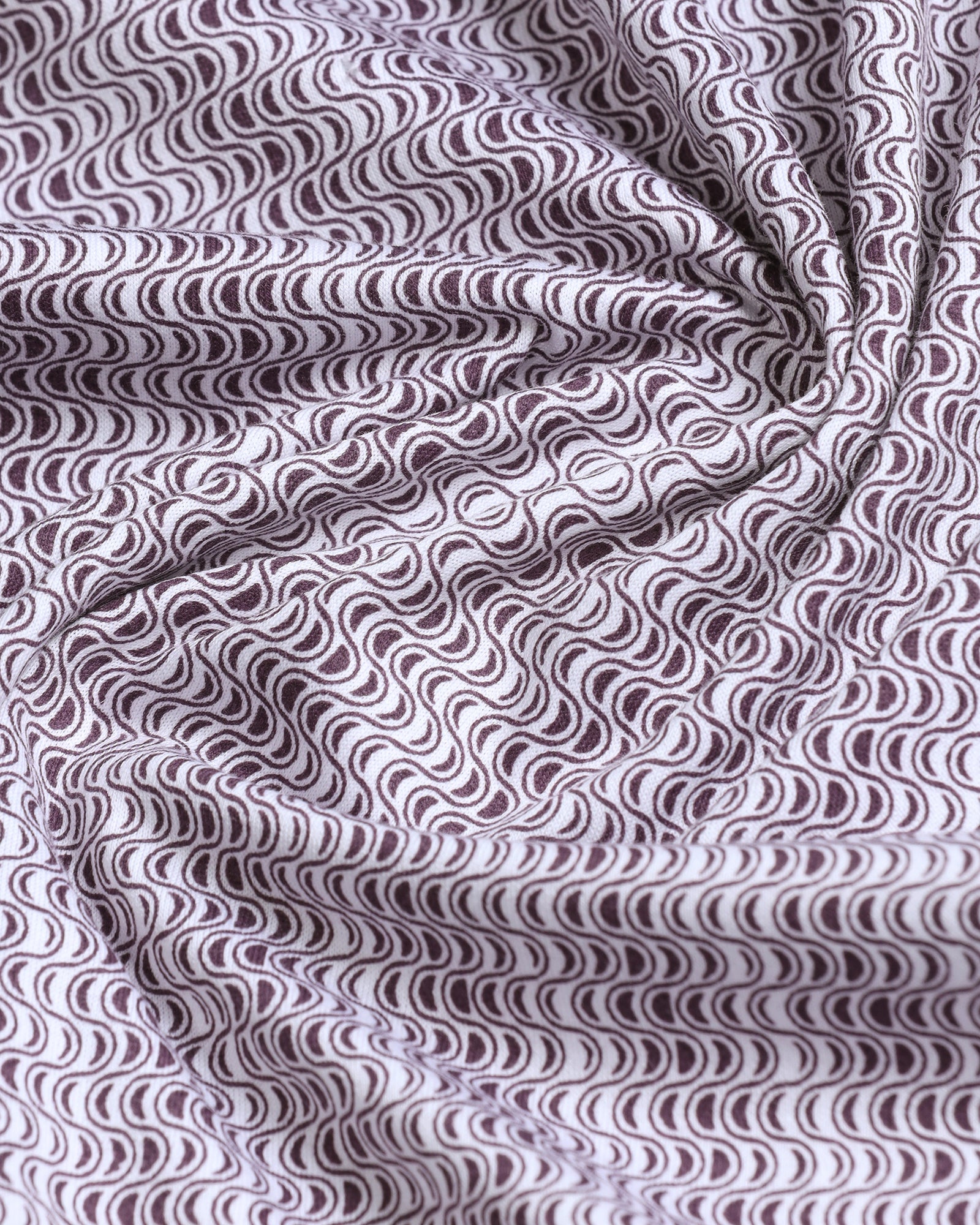 Dark Purple Printed Polo - Zap