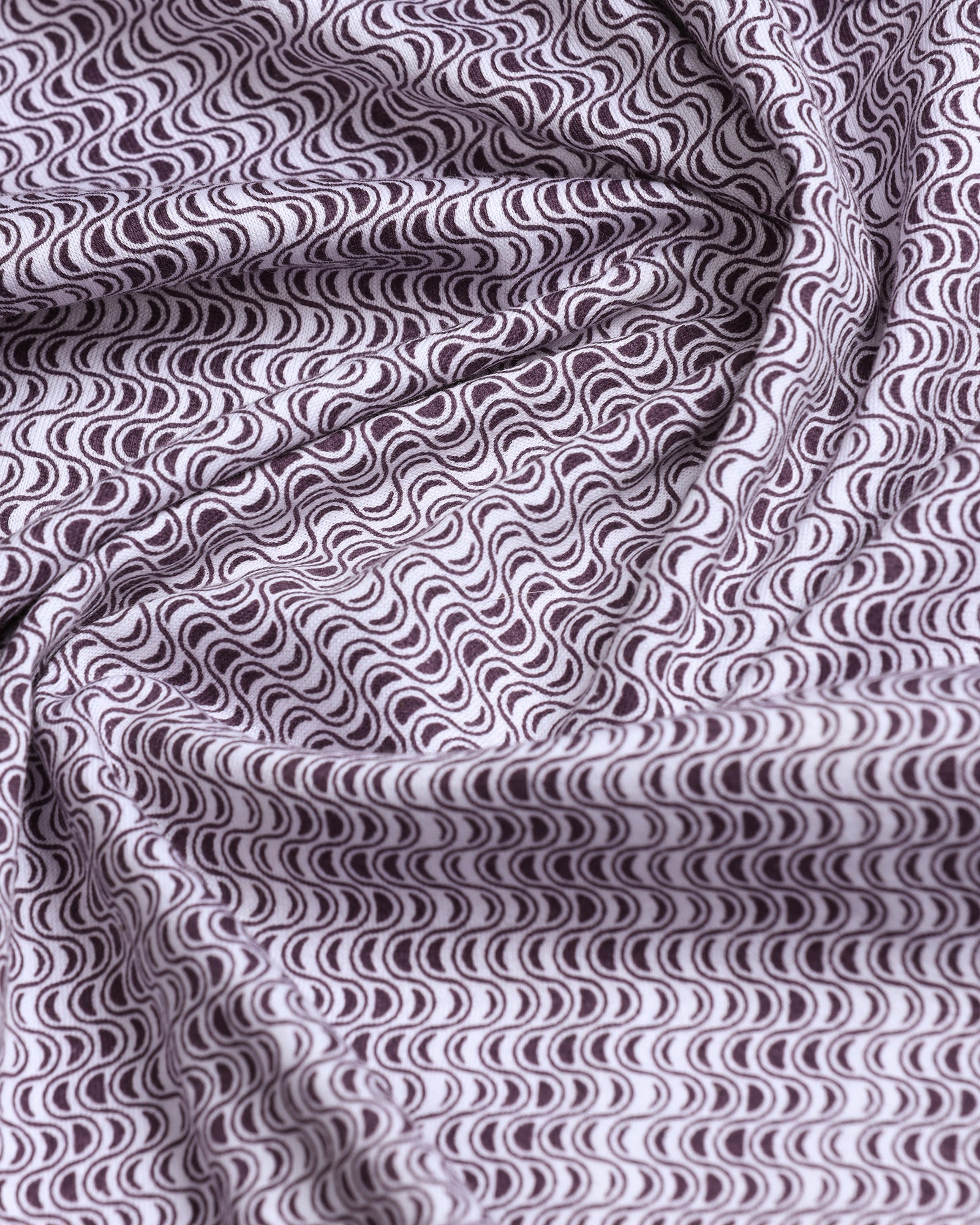 Dark Purple Printed Polo - Zap