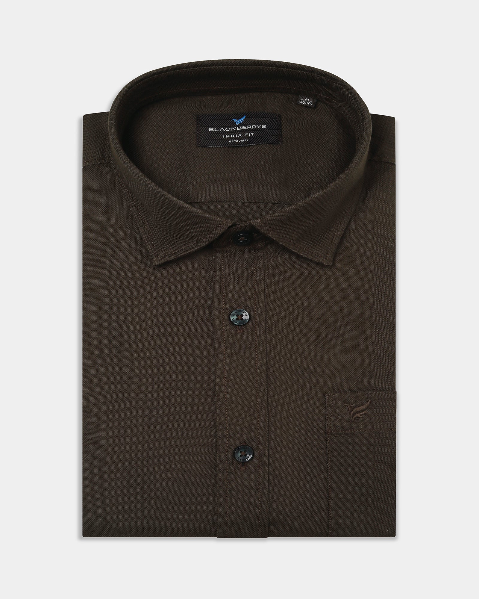 Deep Olive Printed Shirt - Gebbew